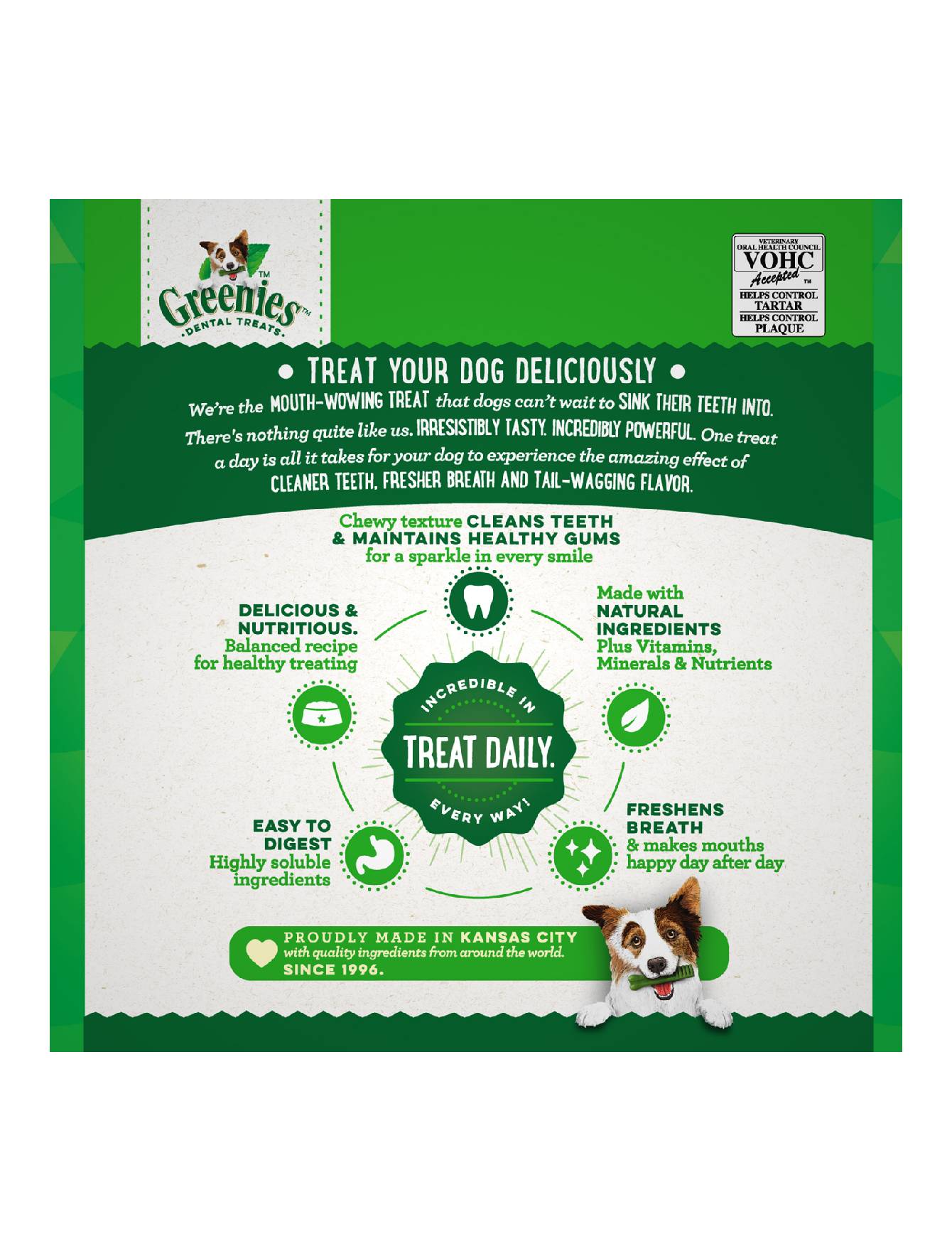 Greenies Original Dental Dog Treats for Small & Large Breeds - Freshens Breath & Cleans Teeth - Perfect for Daily Oral Care & Training Rewards