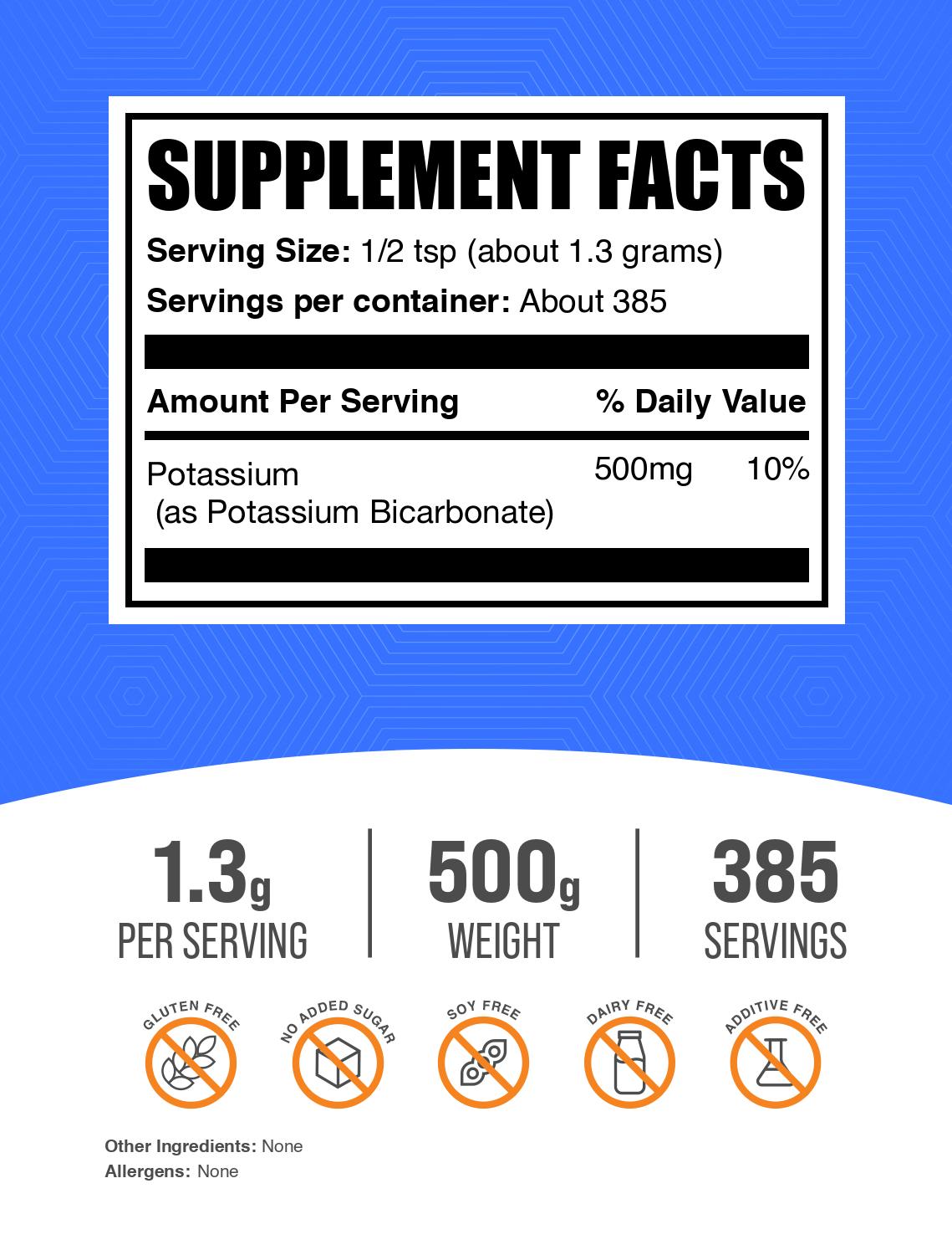 Premium Potassium Bicarbonate Powder - 100% Pure Food Grade - Baking, pH Balancing & Health Supplement - Ideal for Cooking, Gardening & Wellness