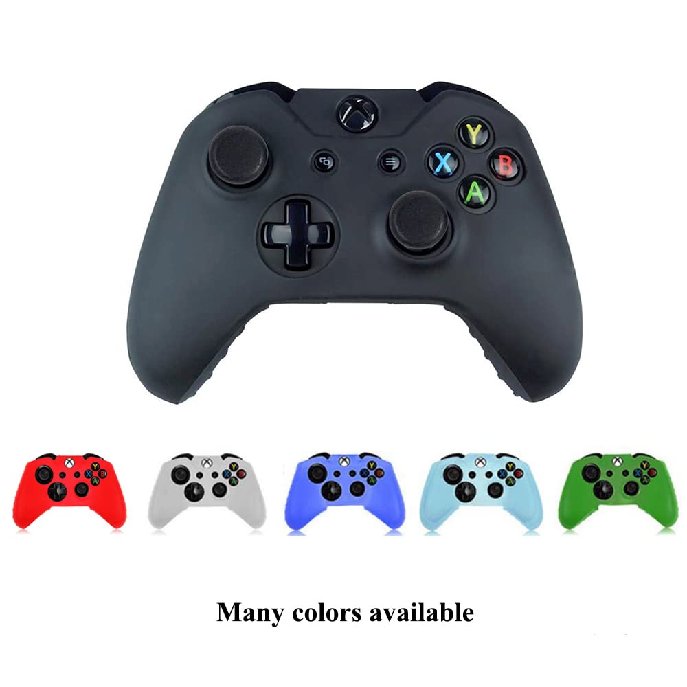Premium Soft Silicone Skin Case Cover for Microsoft Xbox One Controller - Black - Shockproof & Anti-Slip Protection for Gaming, Travel & Daily Use