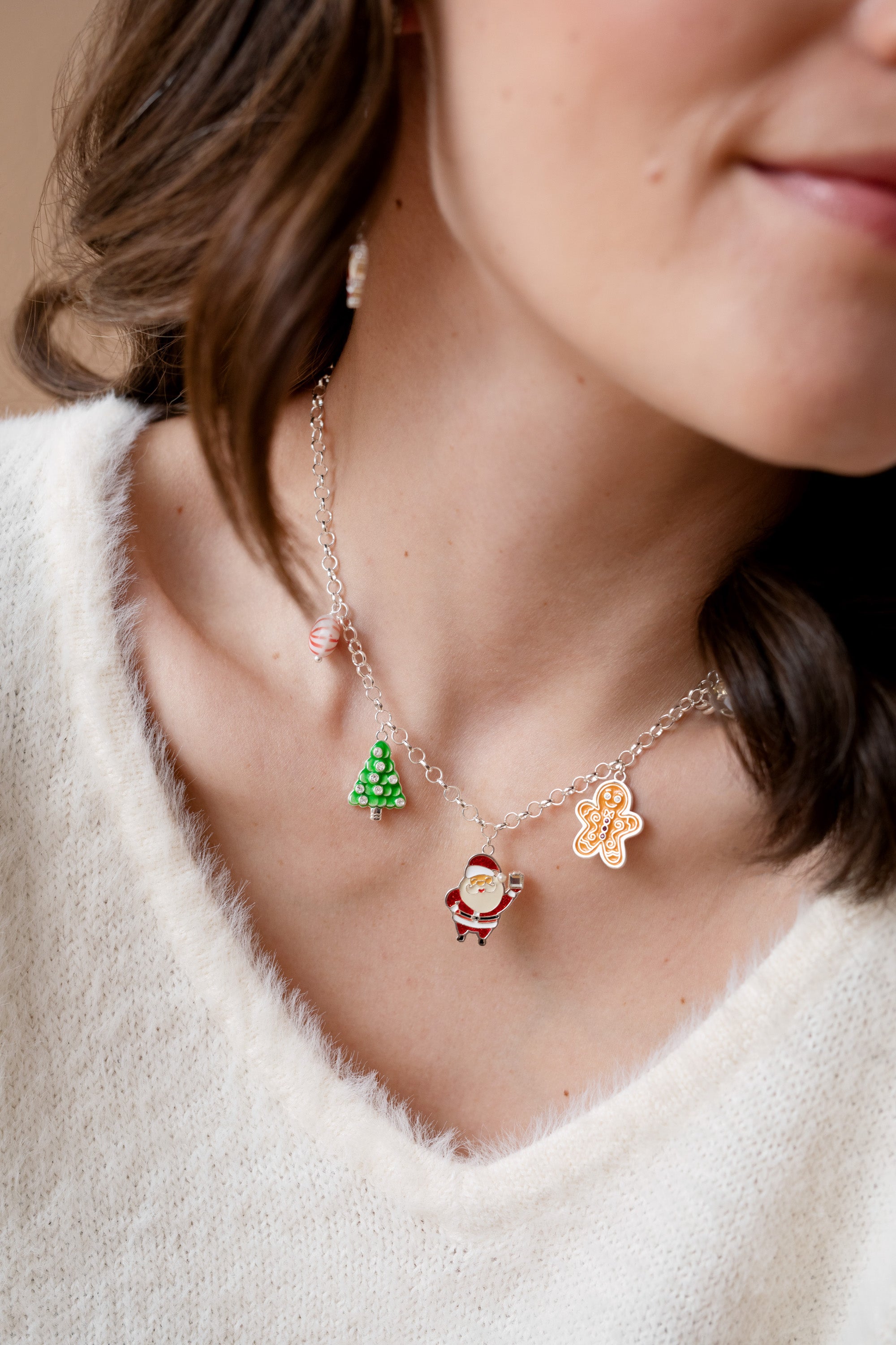 Elegant Holiday Charm Necklace - Christmas & New Year Gift for Women - Perfect for Parties, Festive Outfits & Special Occasions