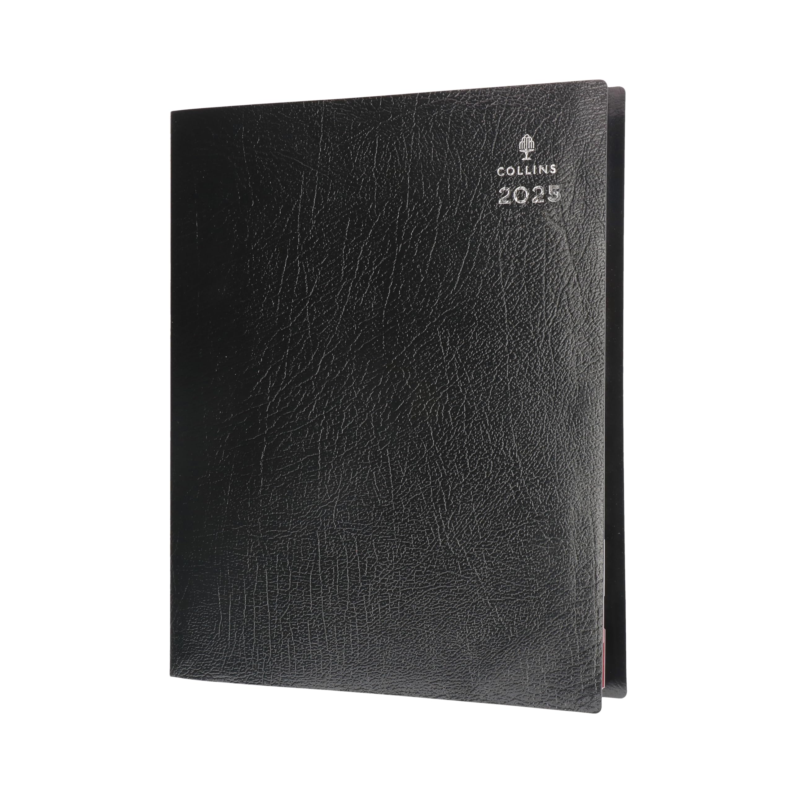 Collins Leadership 2025 Professional Diary - A4 Day Per Page Business Planner with Leathergrain Cover (4-Person Appointments, Graphite CP6742.99-25) - Perfect for Executives, Managers & Entrepreneurs - Ideal for Office Meetings, Client Scheduling & Daily Task Organization