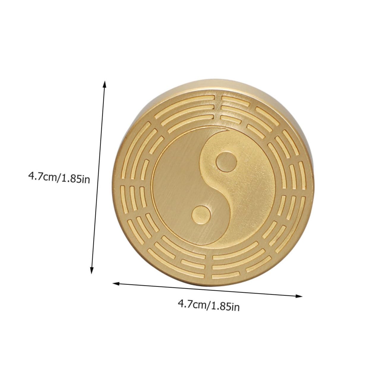 GOOHOCHY Solid Brass Calligraphy Paperweight - Round Letterweight for Chinese Calligraphy, Desk Accessory, Ink Pad Stabilizer - Perfect for Calligraphy Practice, Office Decor & Gift Giving