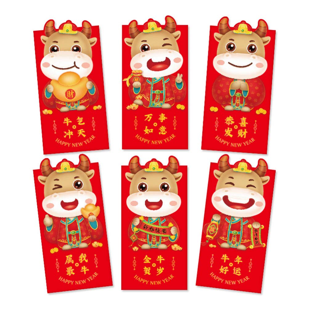 ABOOFAN Chinese New Year Red Envelopes - 12pcs Lucky Money Pockets for Lunar New Year, Spring Festival & Celebrations | Perfect for Gifting, Weddings, Birthdays & Good Fortune Wishes