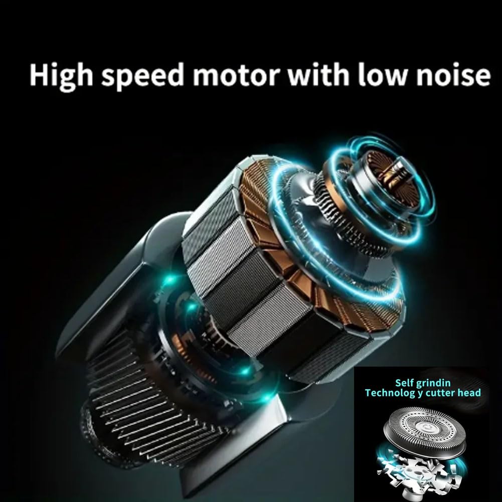 Timeatea Mini Portable Electric Shaver for Men - 3D Floating Head, IPX7 Waterproof, Digital Display, Cordless Travel Razor - Perfect for Home, Office, Gym & Travel Use (Green)
