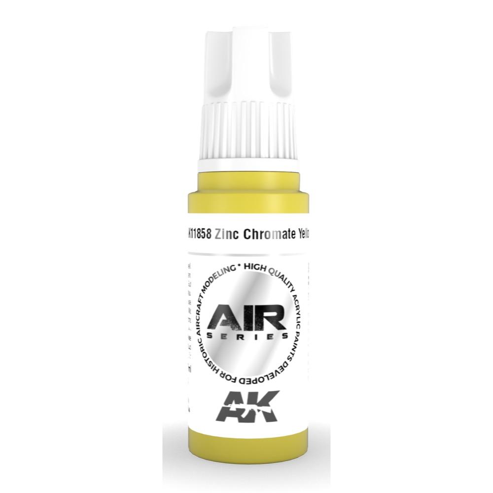 AK Interactive AK11858 Zinc Chromate Yellow Acrylic Paint - 17ml Air Series 3rd Gen Model Paint for Aircraft, Military & Scale Models - Perfect for Airbrushing & Detail Work