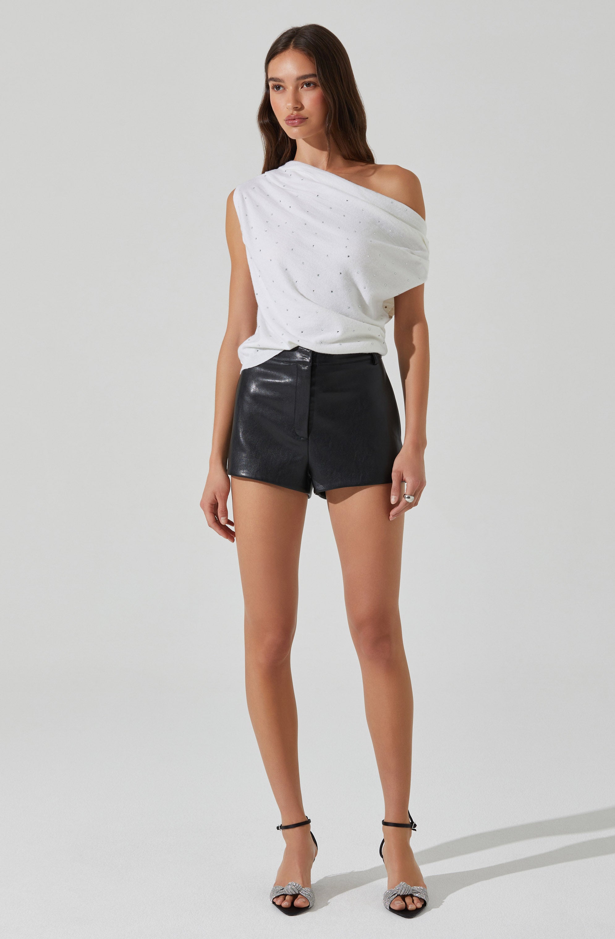 Devin Embellished Off Shoulder Sweater for Women | Trendy Beaded Knit Top | Perfect for Date Night & Holiday Parties
