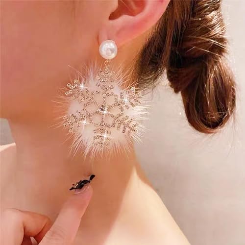 B4:christmas snowflake earrings for women