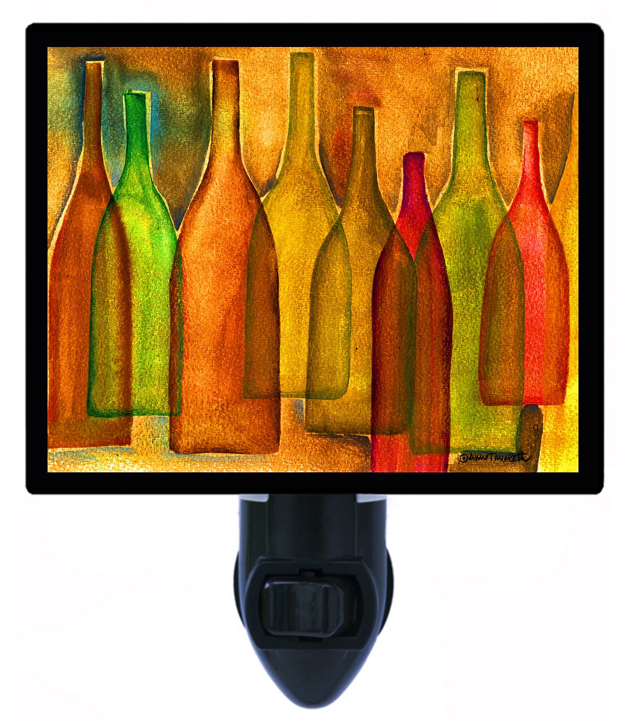 LED Wine Bottle Night Light - Colorful Bar & Kitchen Decor, Perfect for Home, Restaurant, and Party Ambiance Lighting