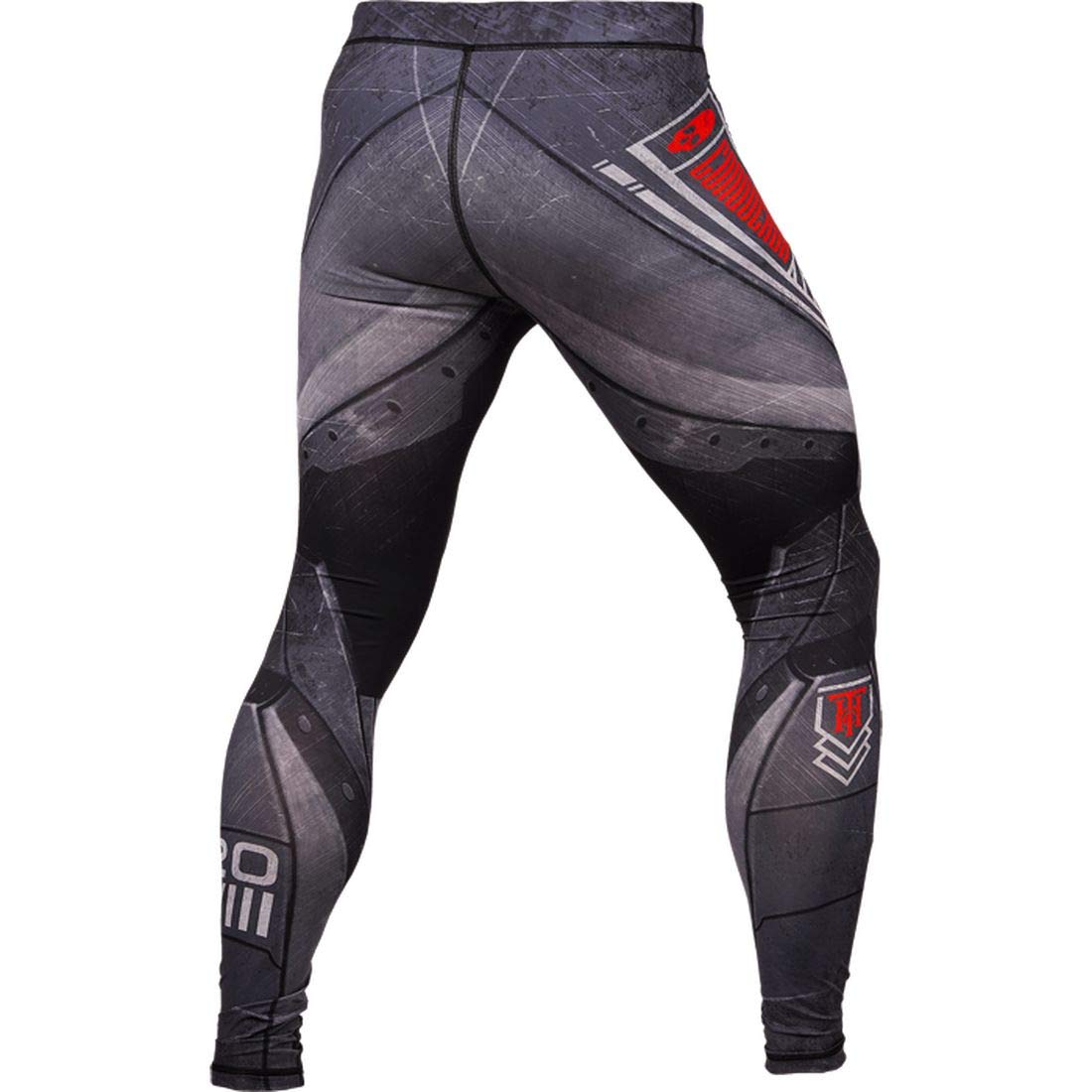 Hardcore Training Cyber 2.0 Compression Pants for Men - No Gi MMA BJJ Grappling Running Base Layer Leggings | Gym Workout, Martial Arts & Athletic Performance