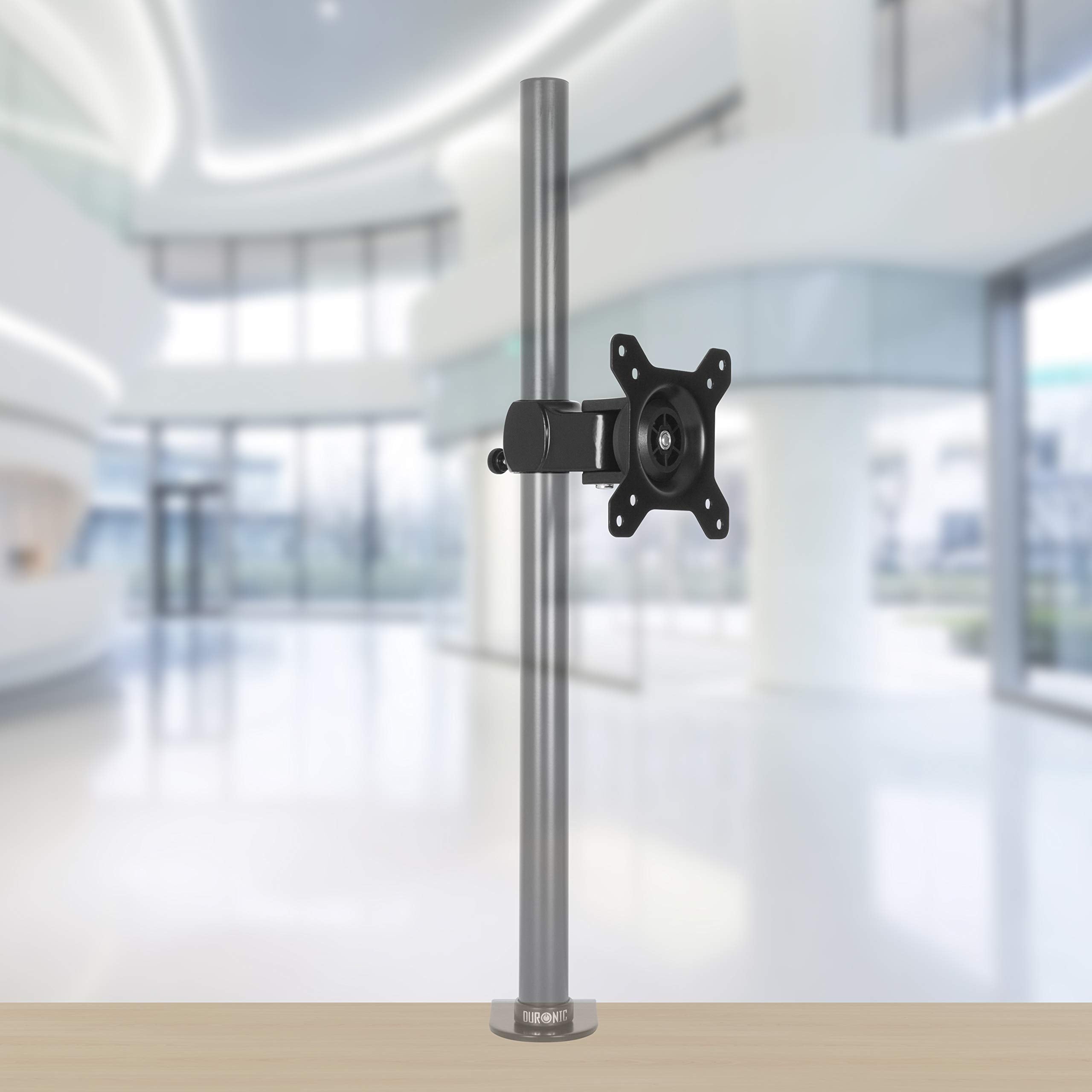 Duronic DM35 VESA Monitor Arm Stand - Universal Mounting Head for Any Duronic Desk Mount Pole Bracket, 360° Rotation & Tilt Adjustment, Compatible with VESA 75/100 - Perfect for Home Office, Gaming Setup & Workspace Ergonomics