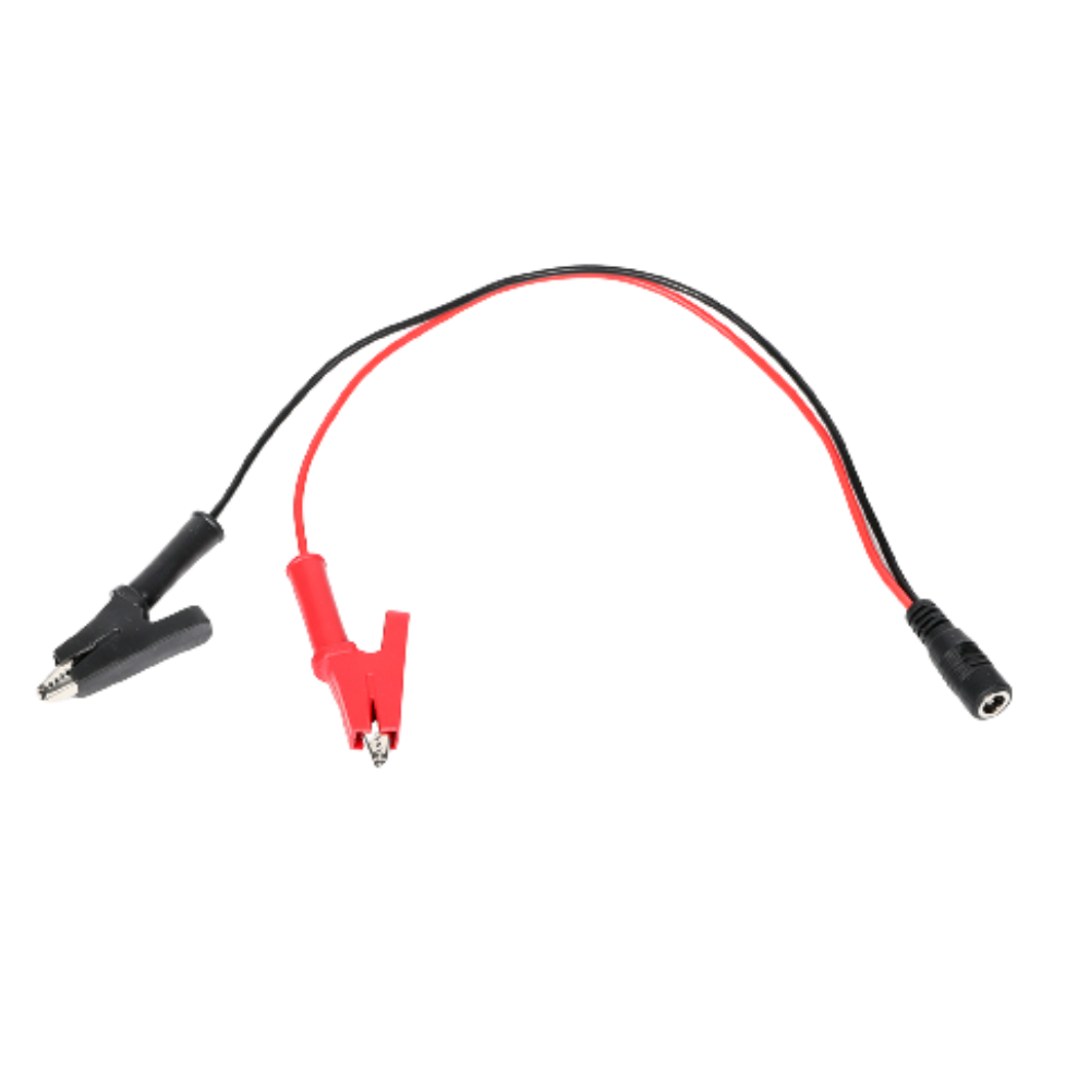 Rocksolar 2.1mm Female DC Power Connector to Alligator Clips - Perfect for DIY Electronics, Solar Panels, Battery Testing & Automotive Wiring