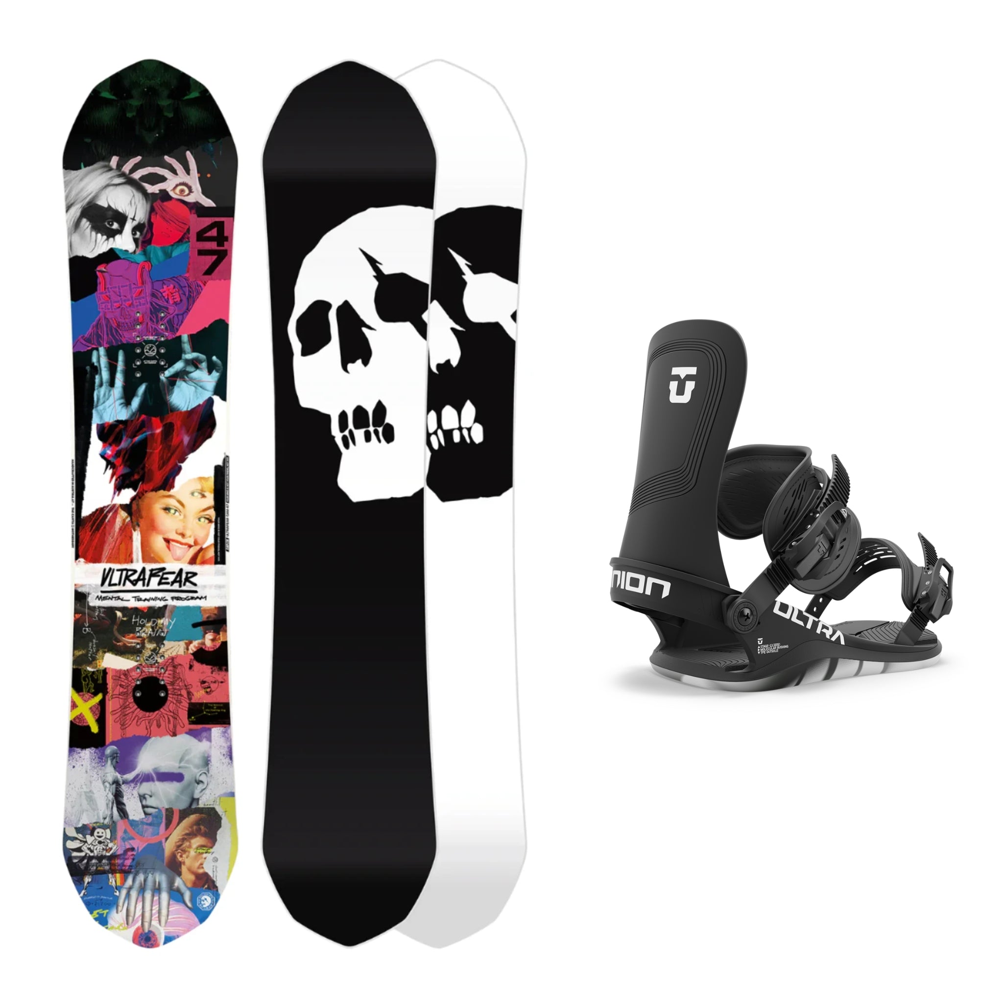 CAPiTA Ultrafear Snowboard with Union Ultra Bindings 2025 - All-Mountain Freestyle Snowboard for Men & Women | Perfect for Park, Powder & Backcountry Riding
