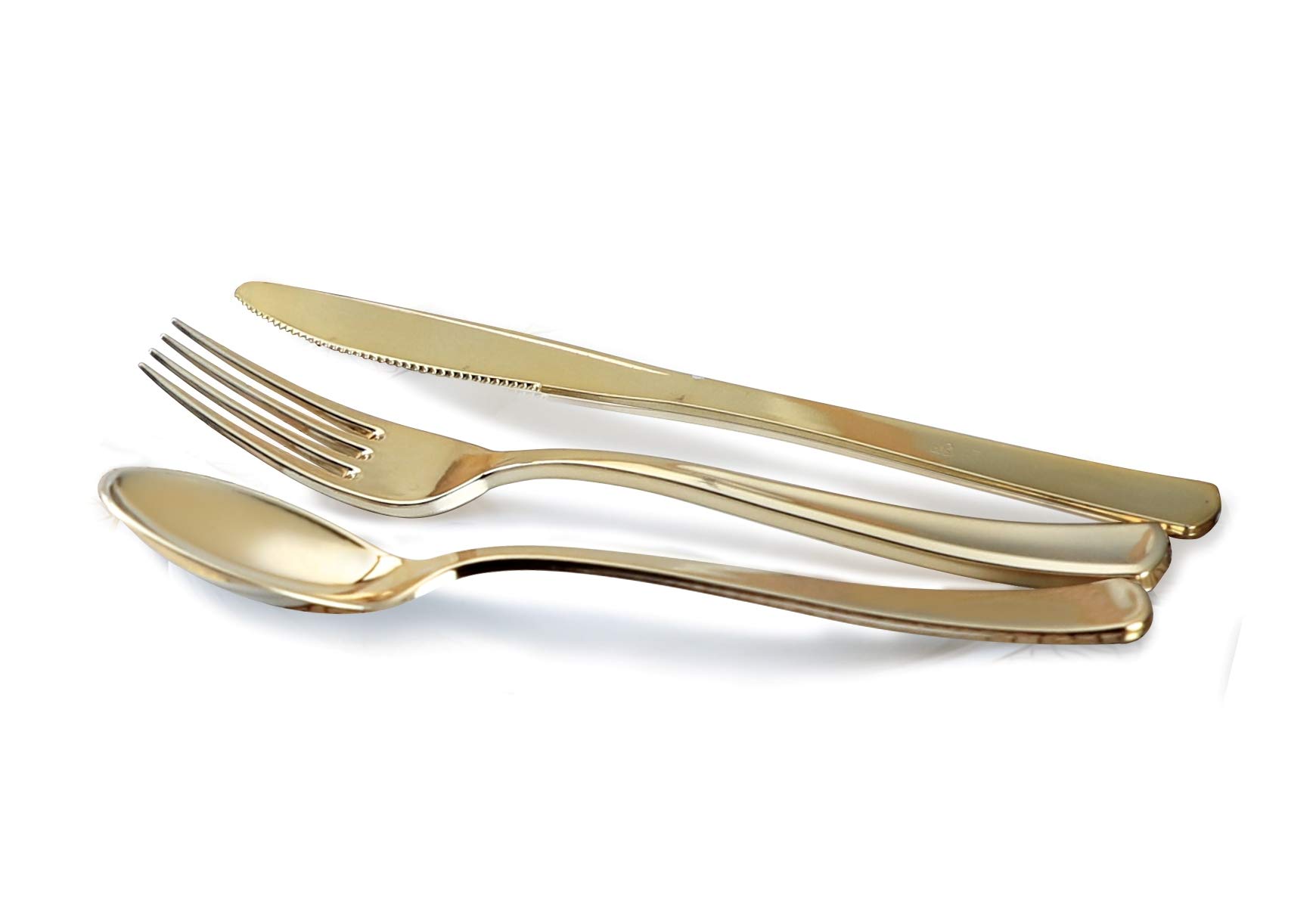 600 Pcs Wedding Disposable Plastic Plate & Silverware Combo Set - Lace Ivory & Gold Plates with Gold Silverware for 120 Guests | Elegant Tableware for Weddings, Parties, and Special Events