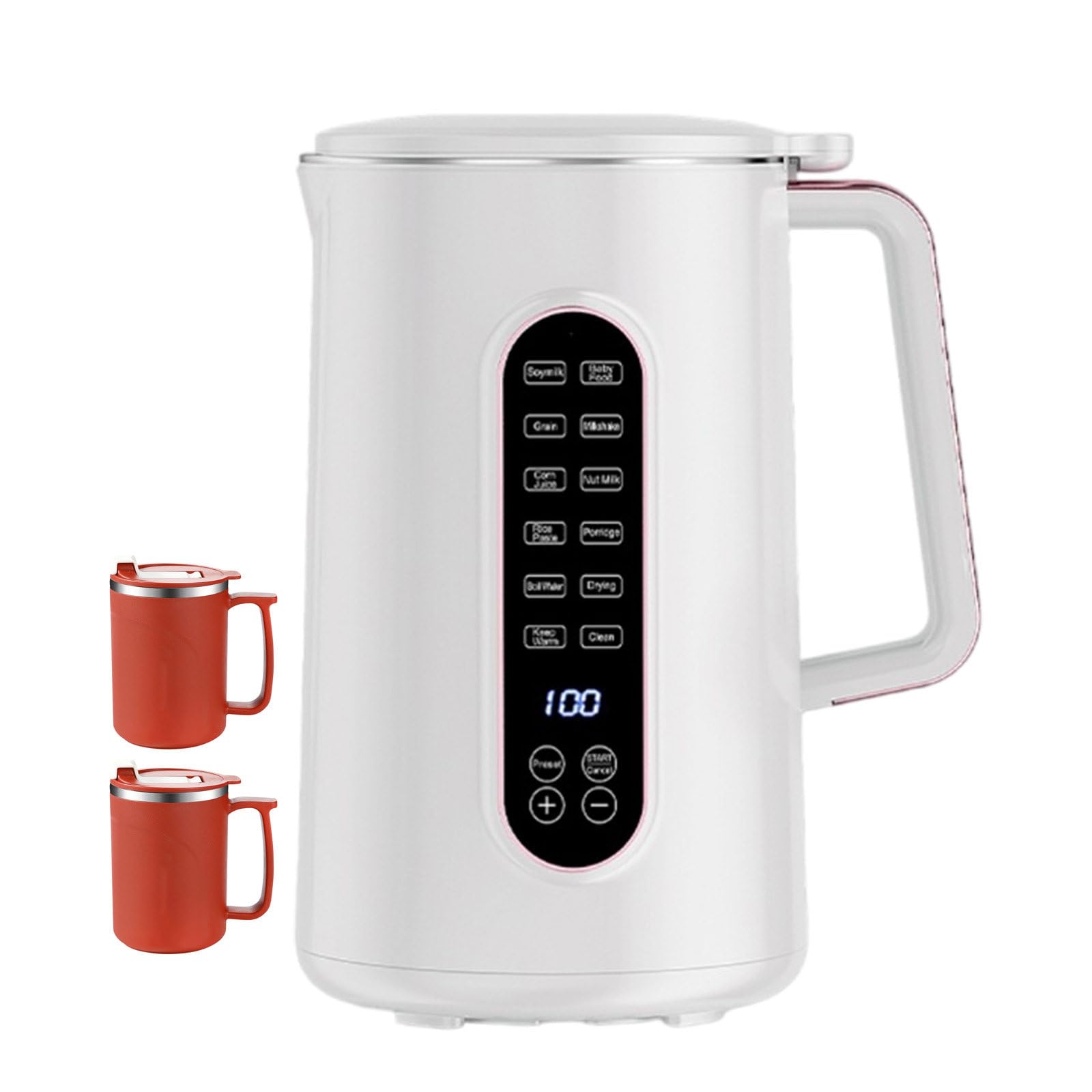 32000RPM Automatic Nut Milk Maker & Plant-Based Milk Machine with LED Display | Quiet Wall Crusher for Home & Commercial Use | Includes 2 Tea Cups | Perfect for Vegan Milk, Coffee Shops & Healthy Lifestyles