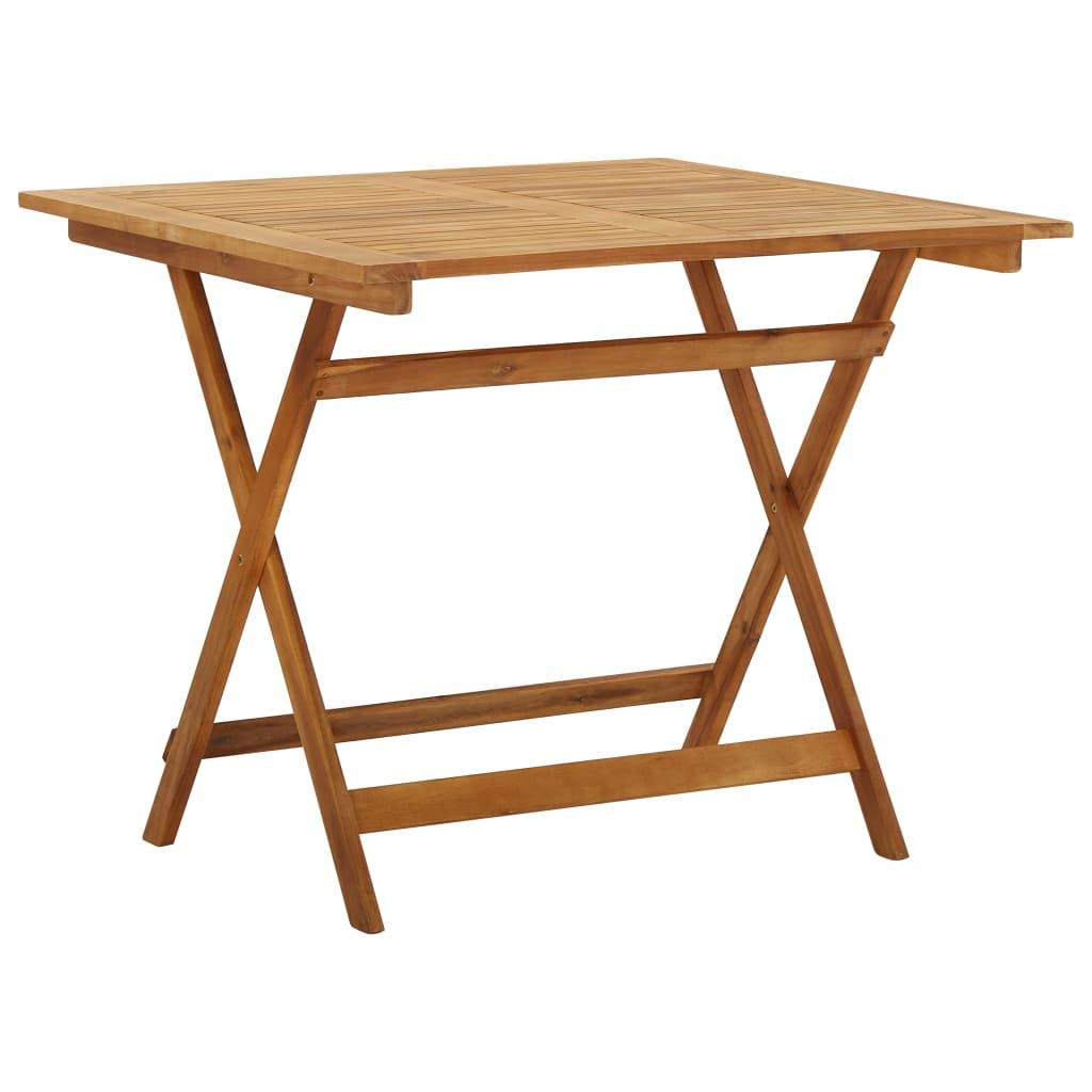Foldable Acacia Wood Outdoor Table - 35.4