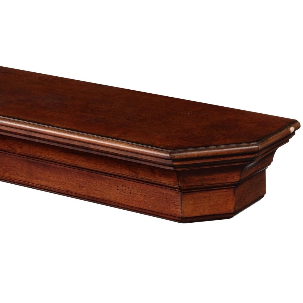 Lindon Wood Mantel Shelf by Pearl Mantels - Rustic Fireplace Mantel for Living Room, Bedroom & Home Decor