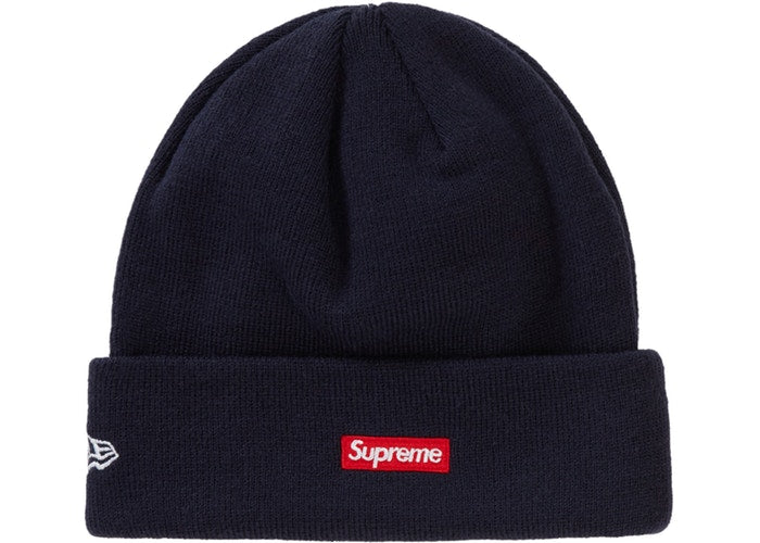 Supreme New Era HQ Beanie - Navy Blue Winter Skull Cap for Men & Women - Perfect for Cold Weather, Outdoor Sports & Streetwear Fashion