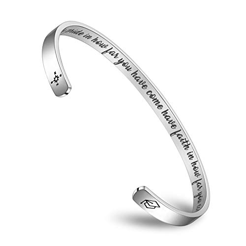 Inspirational Stainless Steel Cuff Bangle Bracelets for Women - Elegant & Durable Jewelry for Everyday Wear, Office & Special Occasions