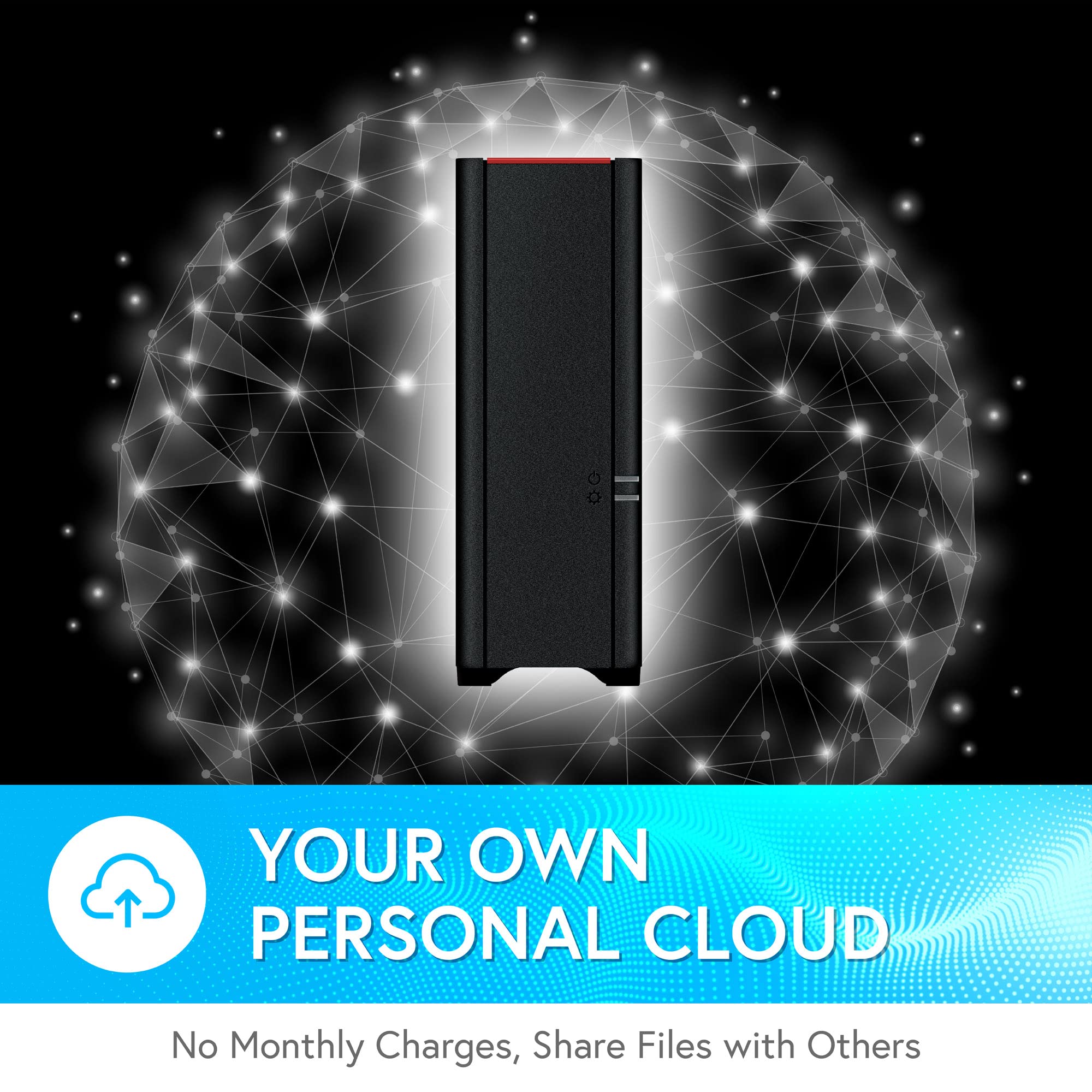 BUFFALO LinkStation 210 4TB 1-Bay NAS Network Attached Storage with HDD | Home Cloud & Network Storage Device for Media Backup, File Sharing & Remote Access