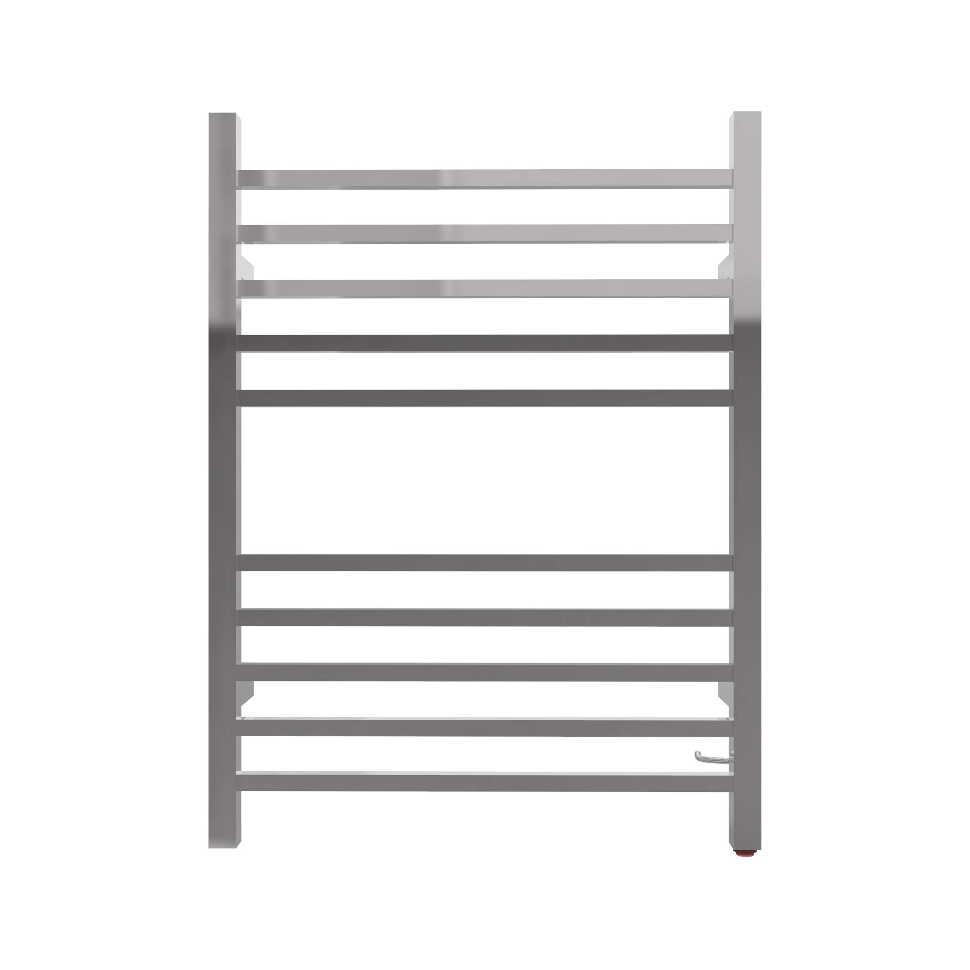 Amba Radiant Square RSWP-P 10-Bar Plug-in Heated Towel Warmer in Polished Chrome - Perfect for Bathrooms, Spas & Luxury Home Decor
