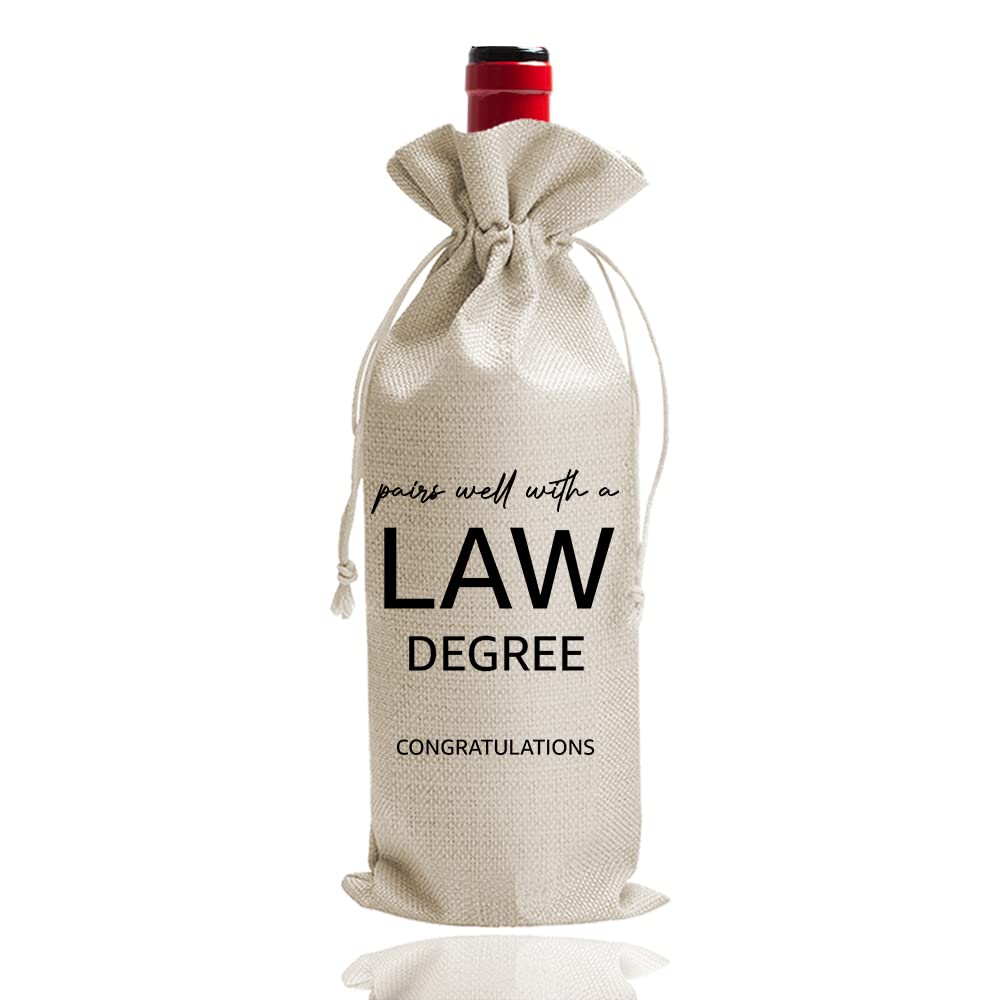 DOI-LANEE Law School Graduation Gift Wine Bag - Perfect Lawyer Graduation Present for Her or Him - Bar Exam Success Gift - Ideal with Diploma Frame & Graduation Party (DL067) - Great for Celebrations, Office Decor & Gift Giving