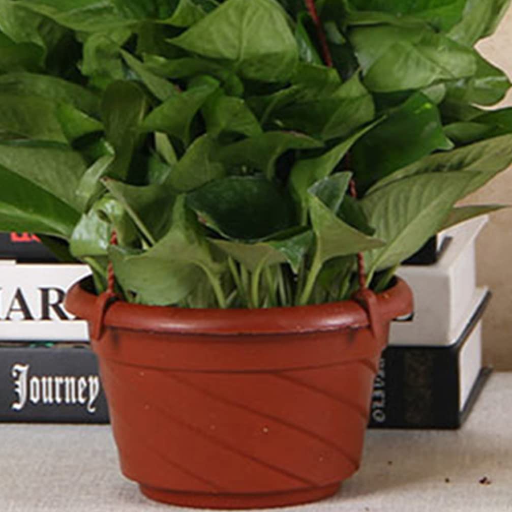 10 Pack Nursery Pots for Indoor Plants - Hanging Planter Pots with Railing for Outdoor Plant Shelf, Flower Pots & Succulent Hanging Baskets - Perfect for Balcony, Garden, and Home Decor