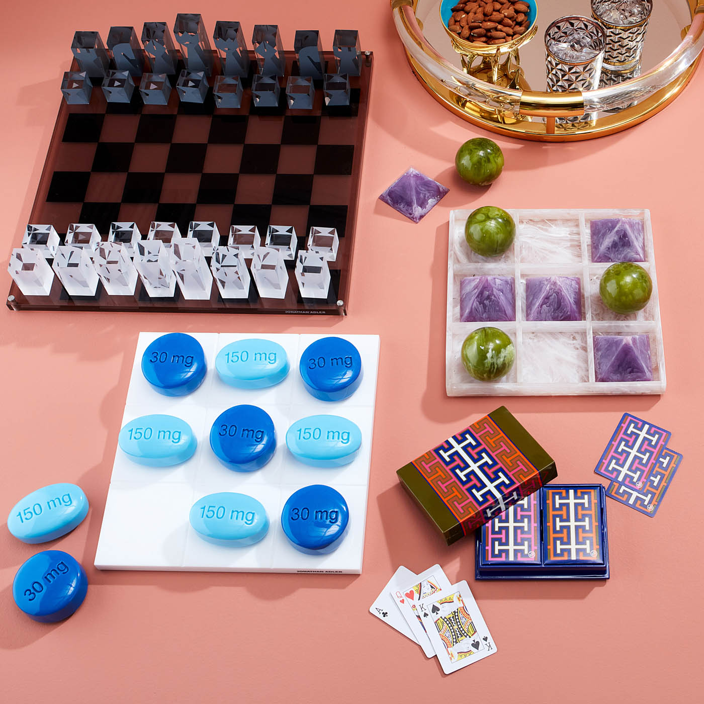 Premium Acrylic Chess Set with 32 Pieces - Shatterproof & Lightweight Board Game for Adults & Kids - Perfect for Home, Office, Travel & Gifts