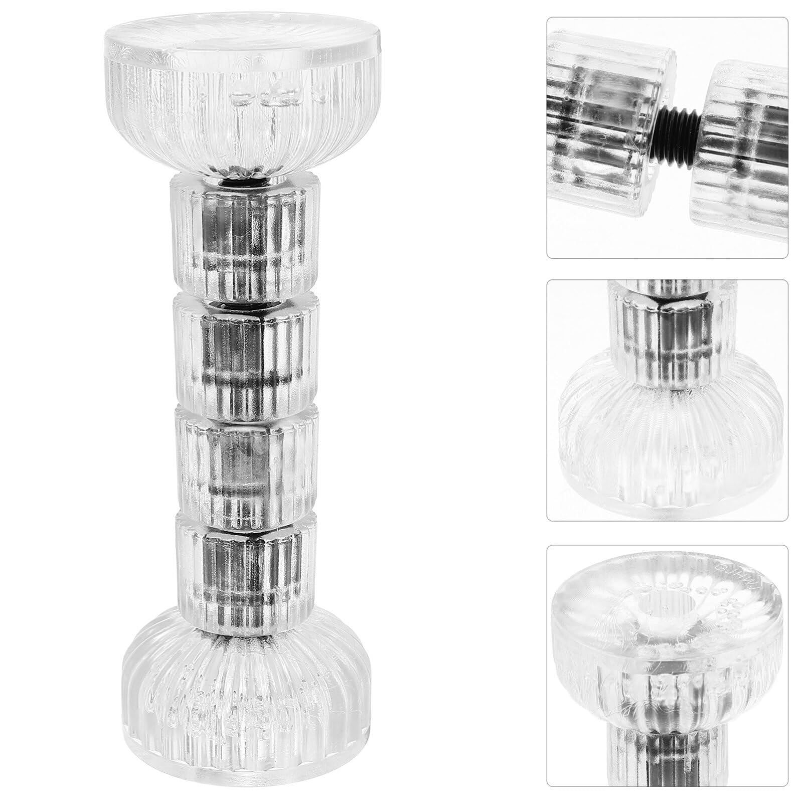 Homoyoyo 2-Pack Acrylic Bed Frame Stoppers - Anti-Shake Support Brackets for Threaded Bed Frames, Prevents Abnormal Noise & Movement - Perfect for Bedroom, Guest Room, Dorm, and RV Use