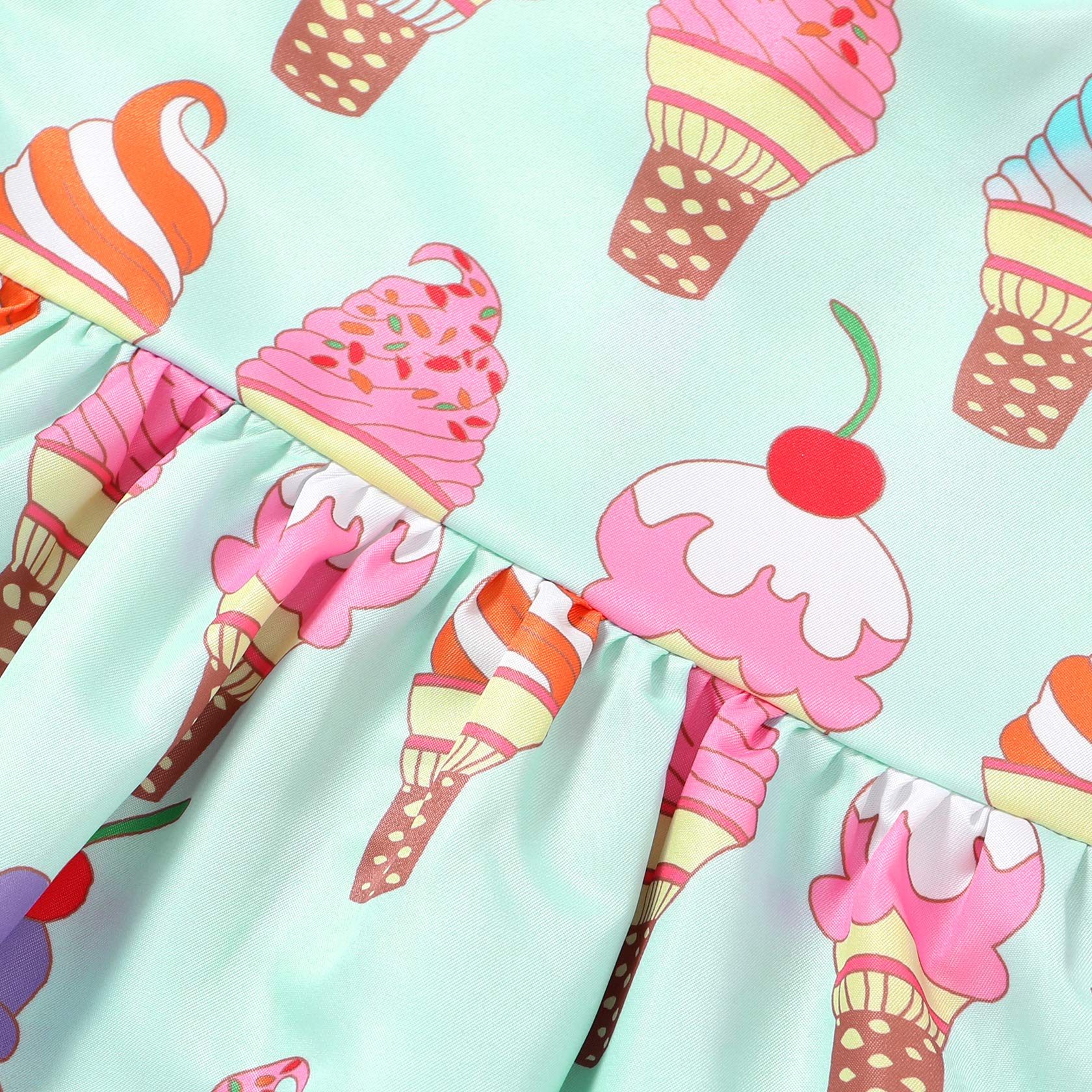 YOUNGER TREE Toddler Dresses - Cute Lemon & Pineapple Print Baby Girl Summer Sundress for Spring & Summer | Perfect for Beach Outings, Birthday Parties & Family Photos