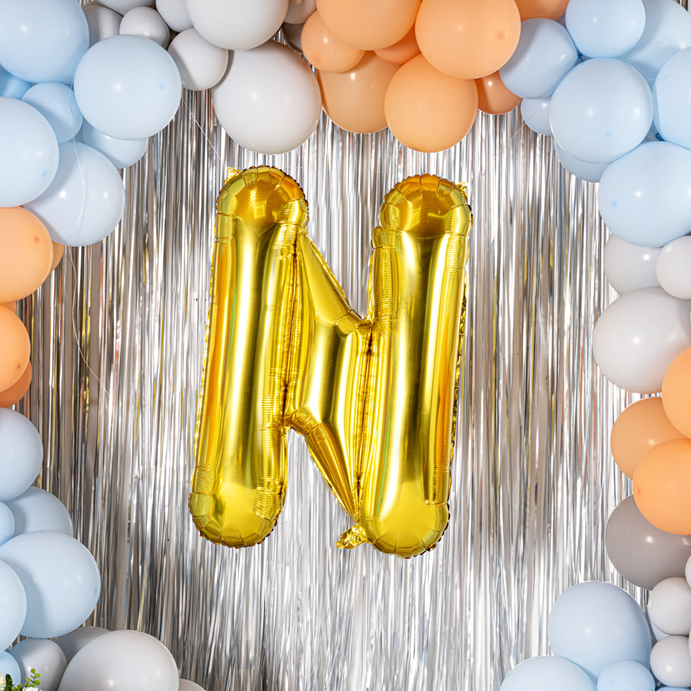 Balloonify Gold Mylar Letter N Balloon - 40 Inch Large Foil Alphabet Balloon for Birthday Party Decorations, Baby Showers, Graduation & Wedding Celebrations - 1 Count Box