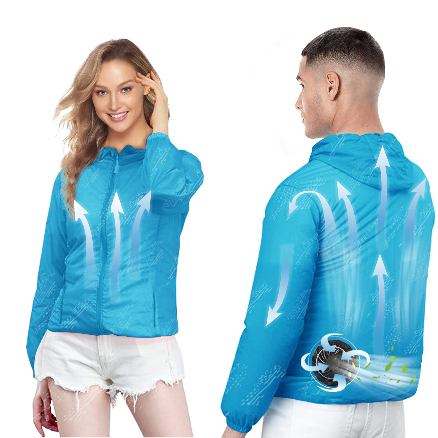 3-Speed Adjustable Cooling Vest with AC Fan - Breathable Sun Protection Jacket for Hot Weather | Perfect for Outdoor Work, Hiking & Summer Activities
