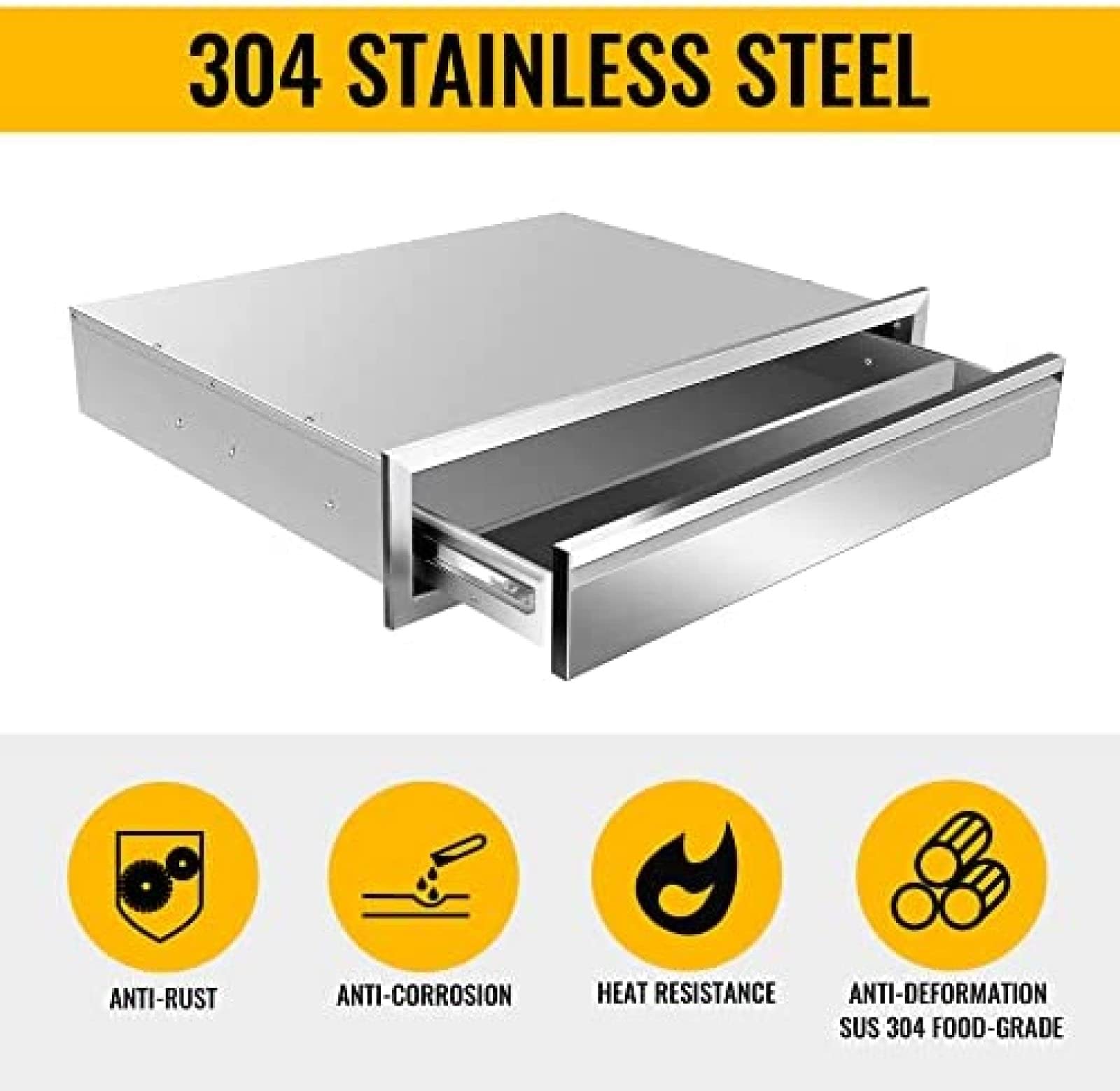 Stainless Steel Outdoor Kitchen BBQ Drawer - 30