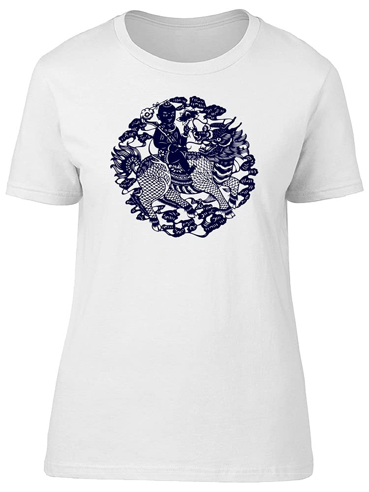 Chinese Man Riding A Horse Graphic T-Shirt for Women - Casual Vintage Style Tee for Everyday Wear, Street Fashion & Unique Outfits