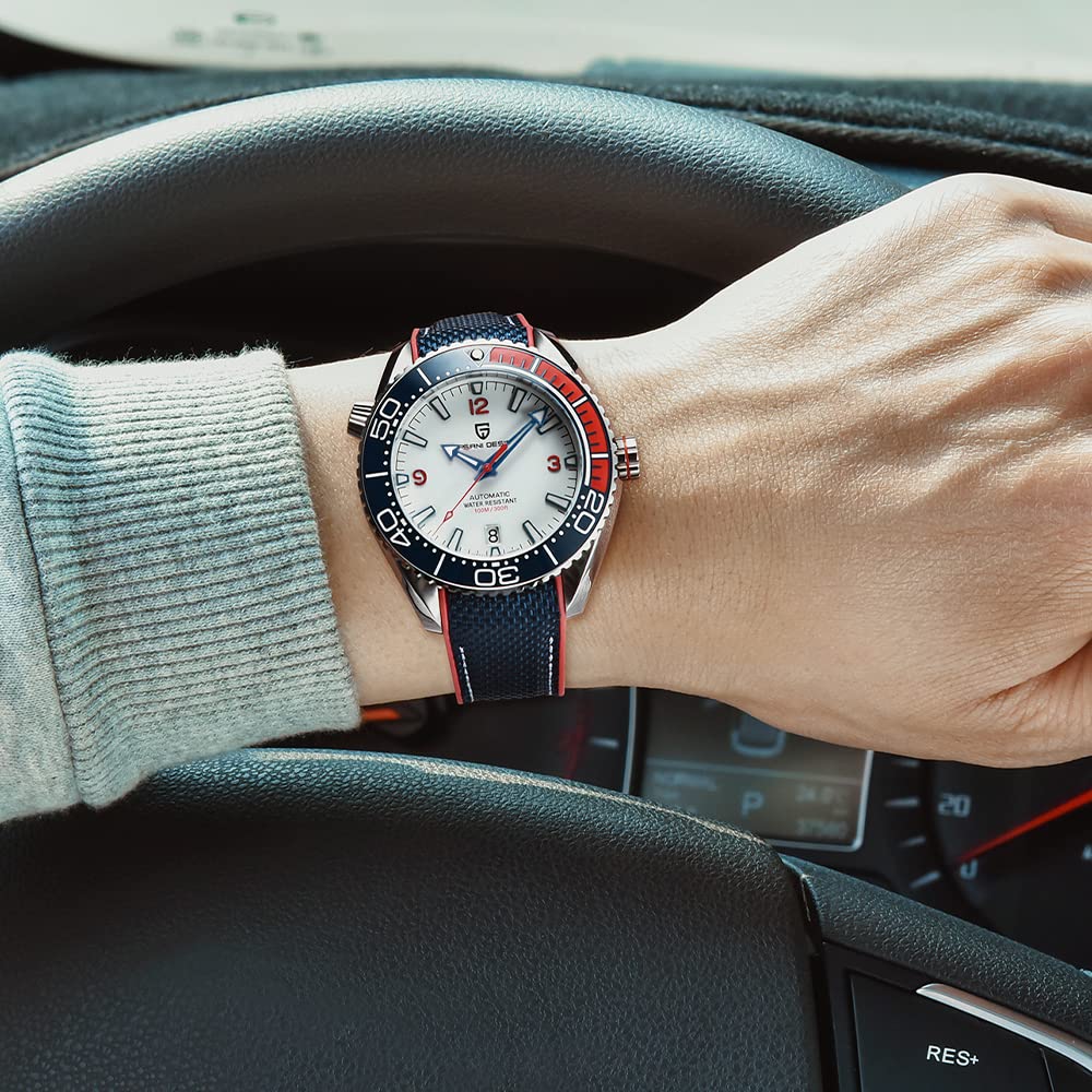 Pagani Design Men's Automatic Mechanical Sports Diving Watch with NH35 Movement - Waterproof Chronograph Wristwatch for Men - Perfect for Swimming, Diving & Outdoor Adventures