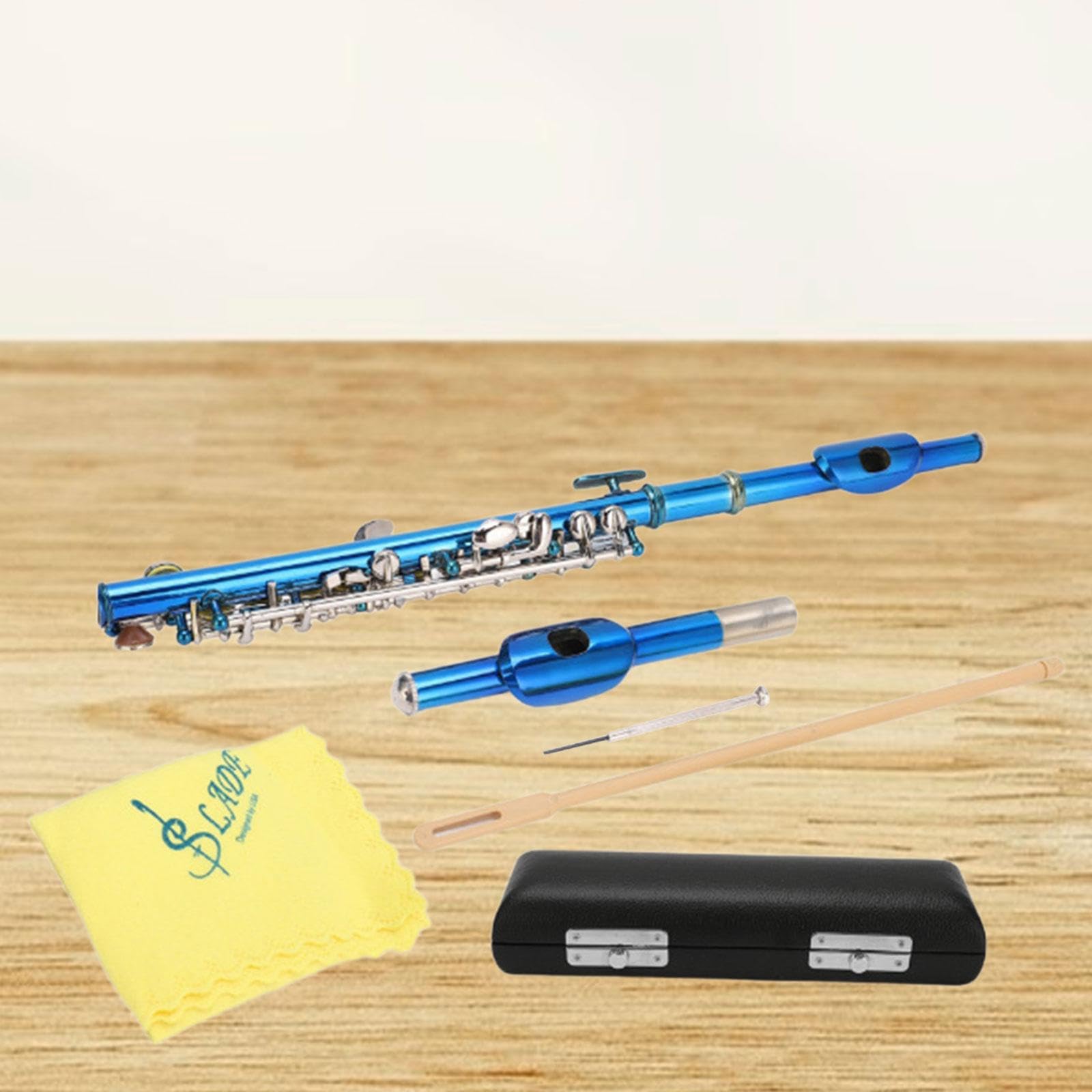 Piccolo C Key 16-Hole Flute for Kids - High Quality Sound, Portable & Lightweight | Perfect for Concerts, Music Lessons & Gifts | Blue Musical Instrument
