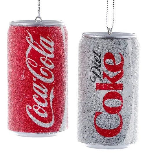 3-Pack Coca-Cola Can Christmas Ornaments - Festive Holiday Decor for Tree, Home, and Party