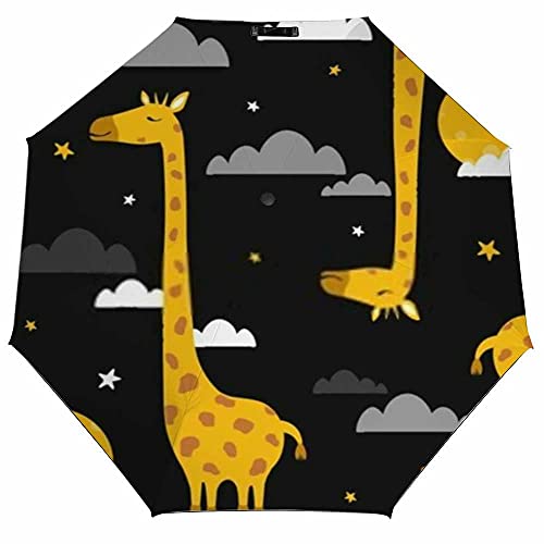 Colorful Pattern Giraffes, Moon Stars