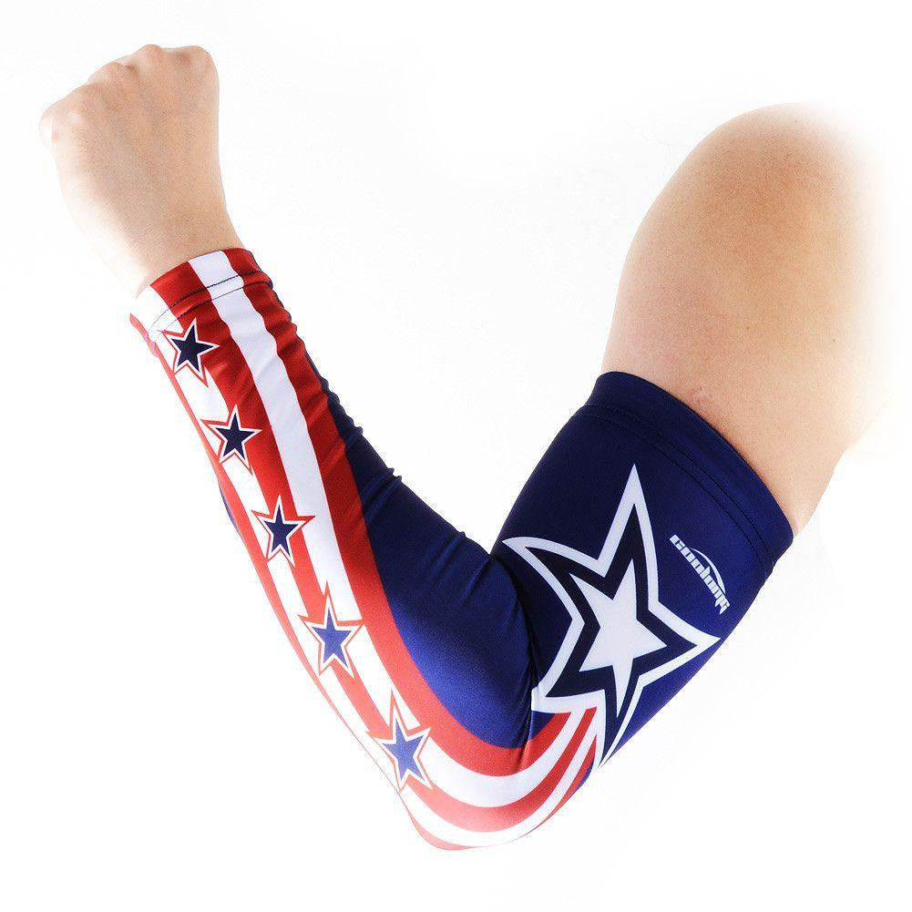 Arm Compression Sleeve Star Series - Breathable Support for Workout & Recovery - Perfect for Gym, Running, and Sports Injury Prevention