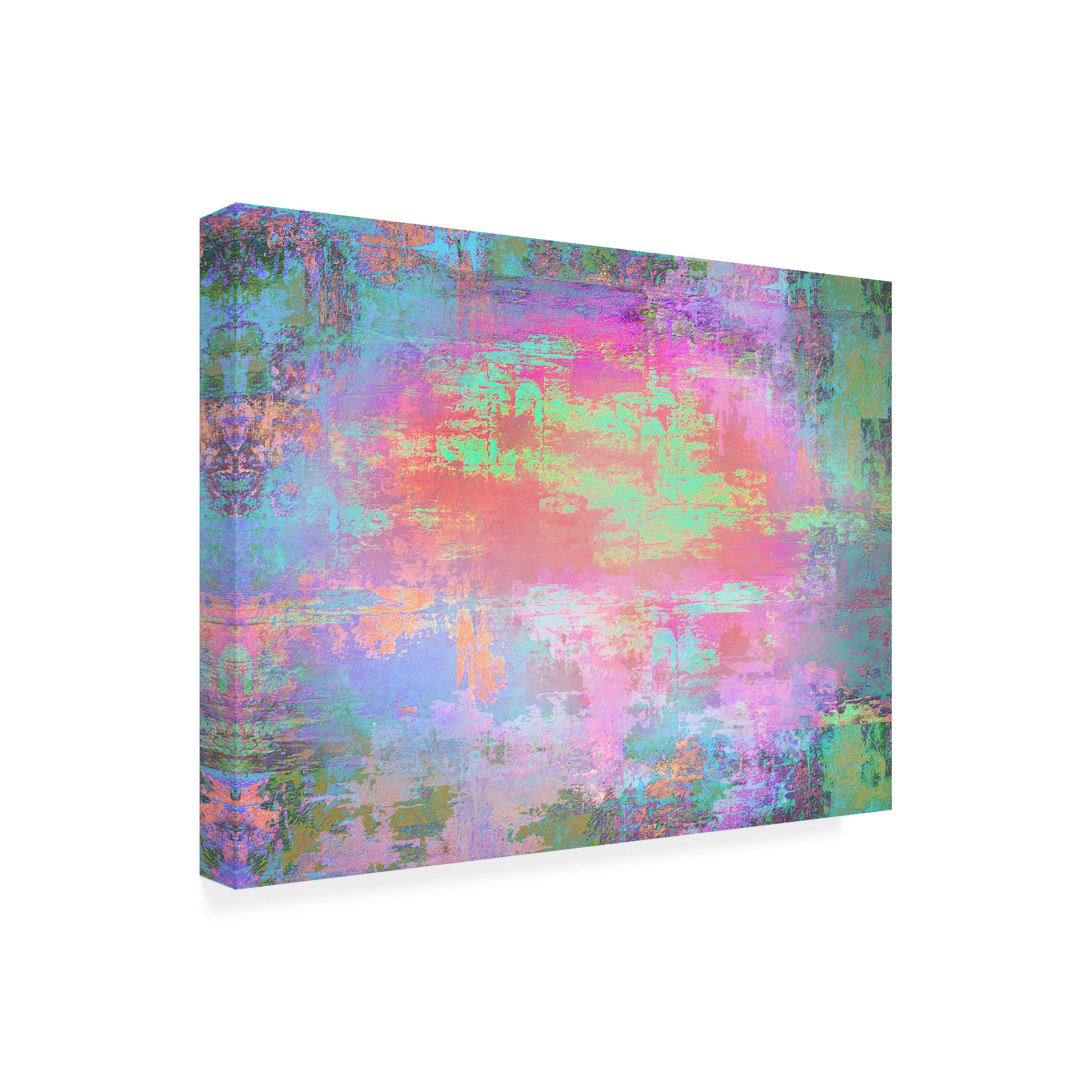 Greg Simanson 'Abstract 6' Modern Canvas Wall Art - 35x47 Inches - Handmade Contemporary Painting for Living Room, Bedroom & Office Decor