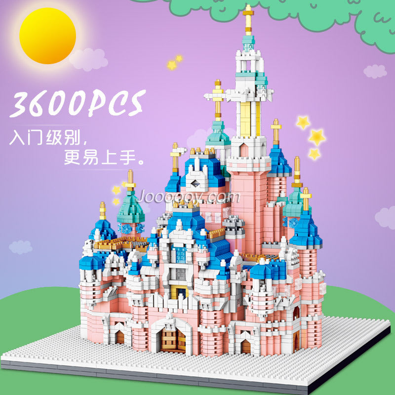 3600PCS Pink Castle Micro Building Blocks - Creative DIY Toy for Kids & Adults, Perfect for Home Decoration, Birthday Gifts & STEM Learning Activities