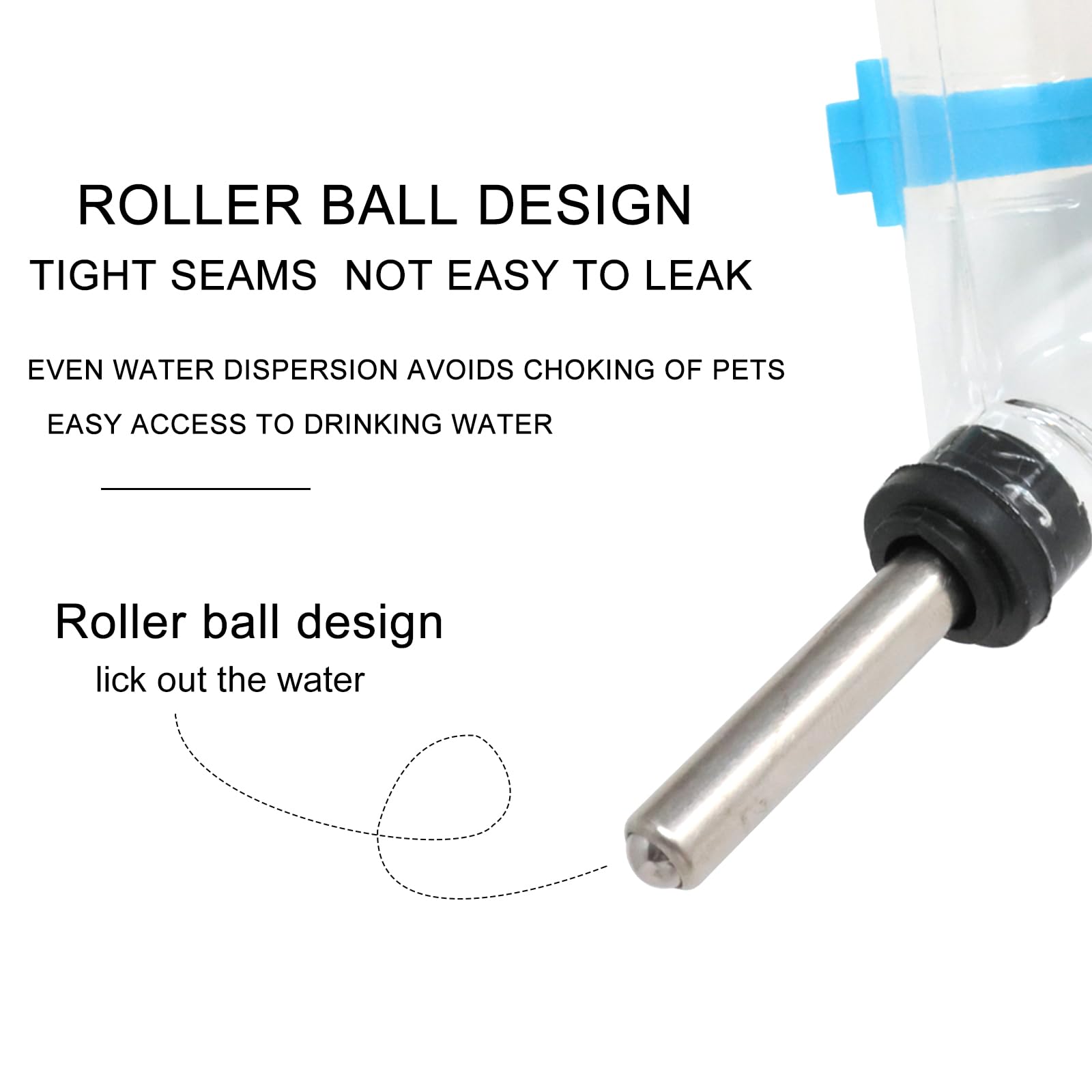 3PCS Hamster Water Bottle, Small Animal Water Dispenser for Guinea Pigs, Rabbits, Squirrels, Gerbils - Leak-Proof Pet Water Feeder for Cages & Habitats | Perfect for Hamster Cages, Rabbit Hutches & Small Pet Homes