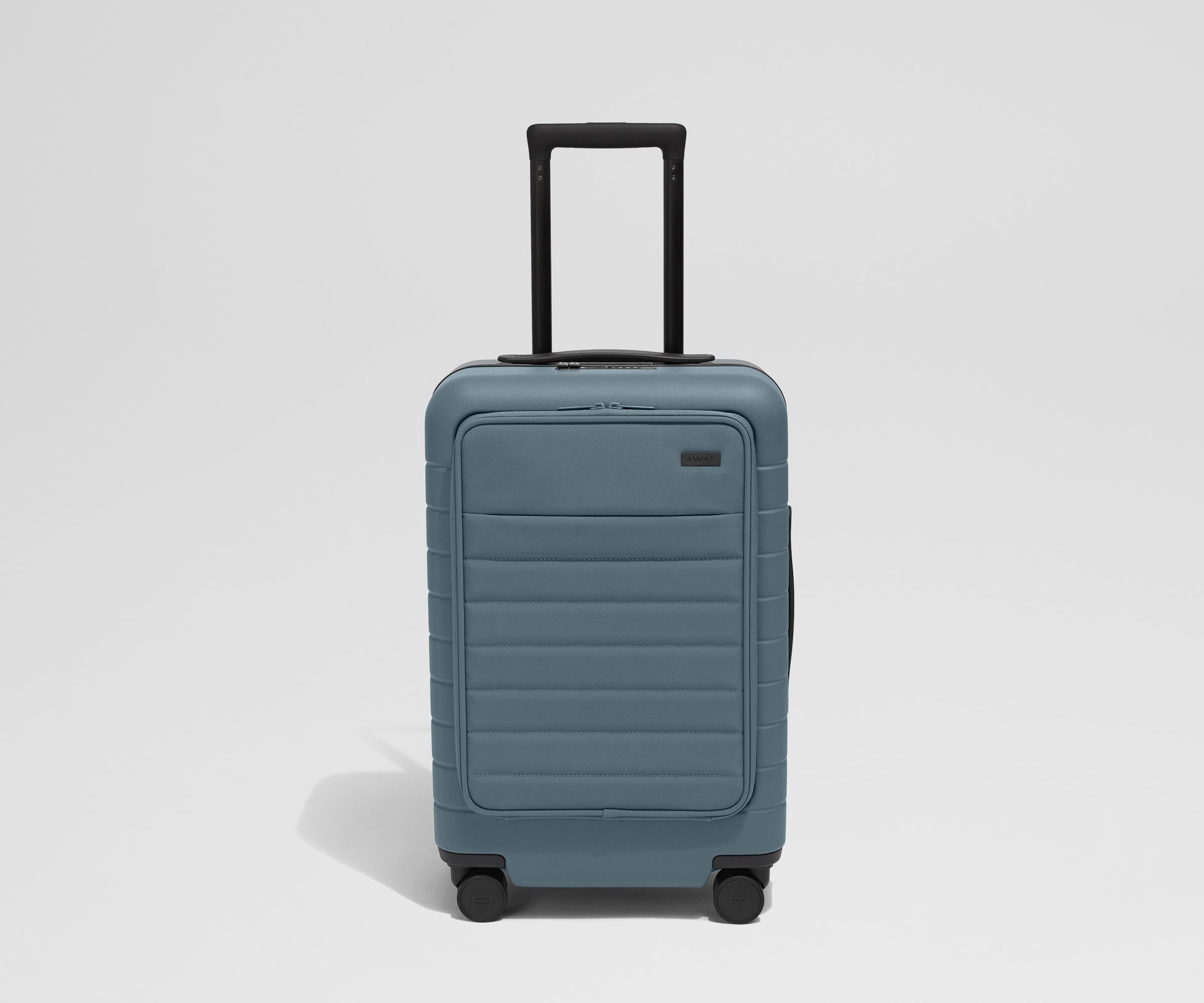 Premium The Executive Carry On Luggage in Coast Blue - Lightweight Expandable Suitcase for Business Travel & Weekend Getaways