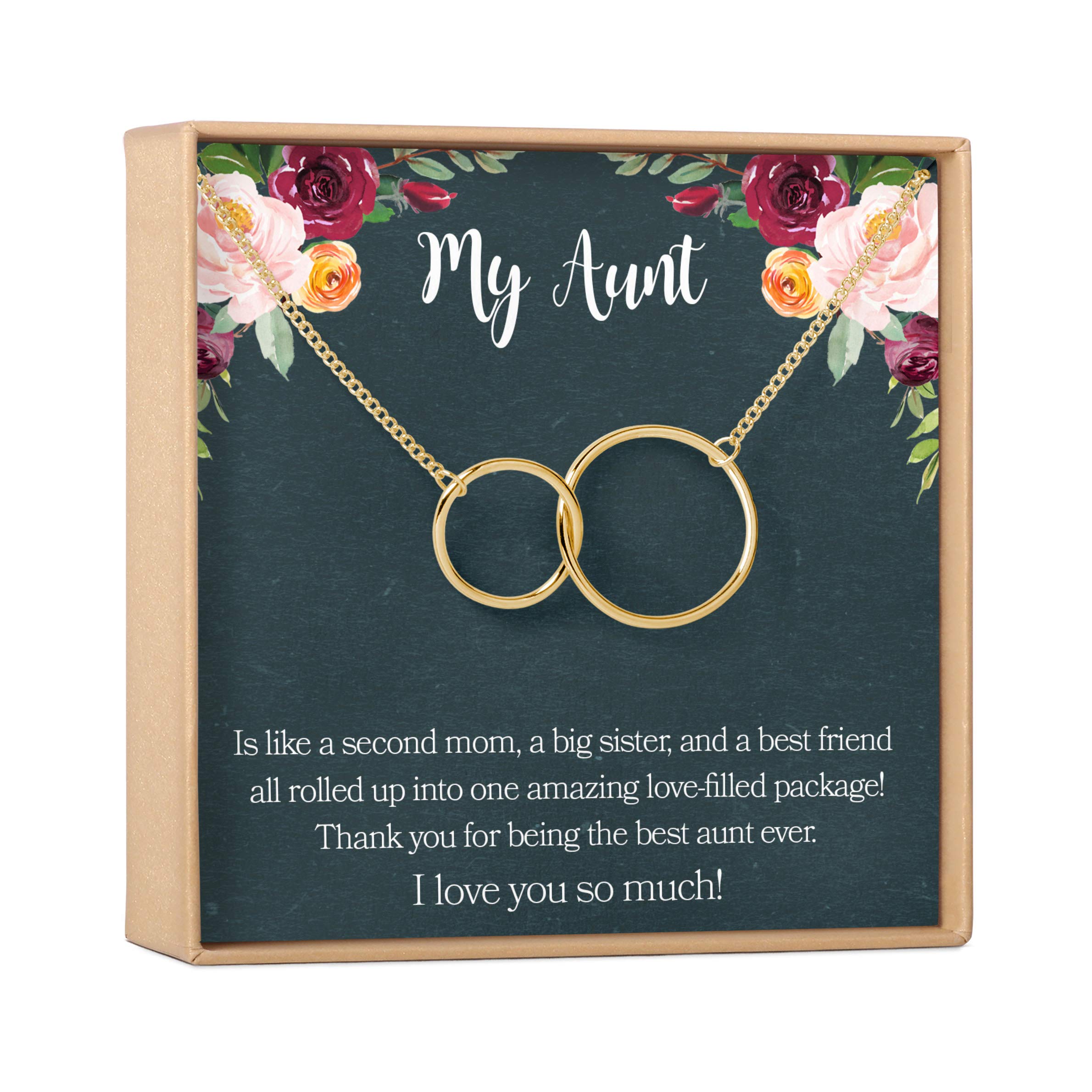 Heartfelt Aunt Necklace Gift Set with Card - Elegant Jewelry for Birthday, Christmas, Mother's Day & Special Occasions | Perfect for Niece to Show Love & Appreciation