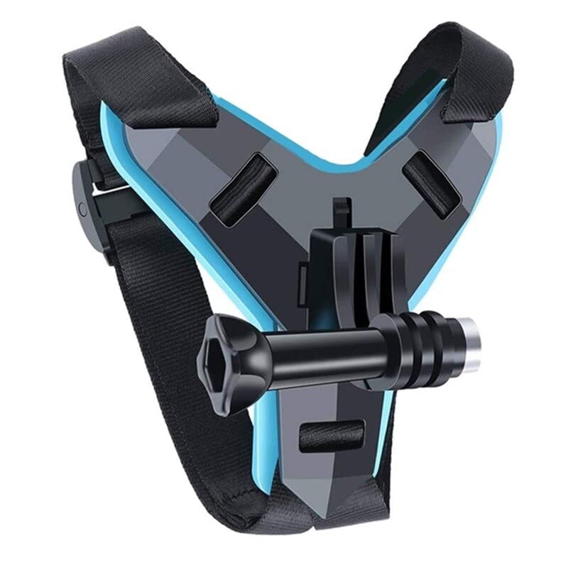 GIFTMAX Universal Helmet Chin Strap Mount with Mobile Clip & Screw - Compatible with GoPro Hero 9/8/7/6, SJCAM, Yi & All Action Cameras - Multi-Purpose Helmet Mount for Cycling, Motorcycling, Skiing & Outdoor Sports (Chin-Mount-Holder)