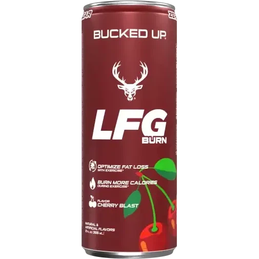 Bucked Up LFG Burn RTD Energy Drink - Pre Workout & Post Workout Supplement for Gym, Fitness & Weight Loss - Boost Energy & Focus for Athletes & Bodybuilders