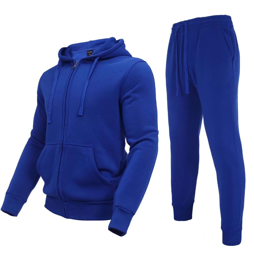 Zusmen Men's Tracksuit 2-Piece Set - Stylish Track Jacket & Pants for Casual Wear, Gym, and Outdoor Activities