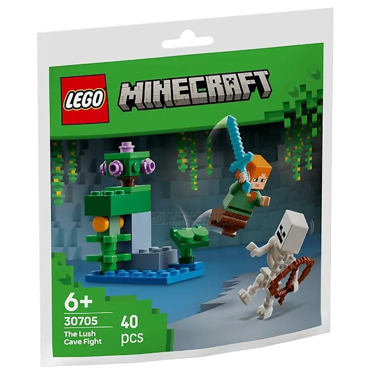 LEGO Minecraft The Lush Cave Fight Building Set [30705] - Creative Cave Adventure Toy for Kids & Collectors | Perfect for Minecraft Fans & STEM Learning Play