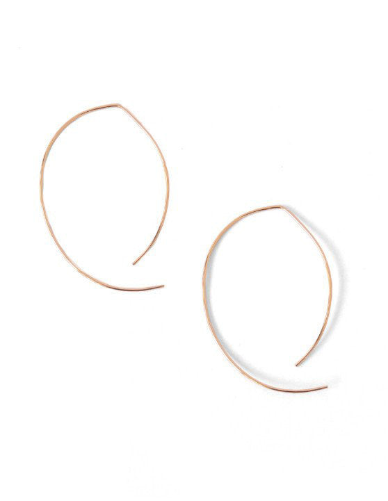 9K Rose Gold Oval Hoop Earrings for Women - Hypoallergenic & Durable - Perfect for Everyday Wear, Parties & Special Occasions