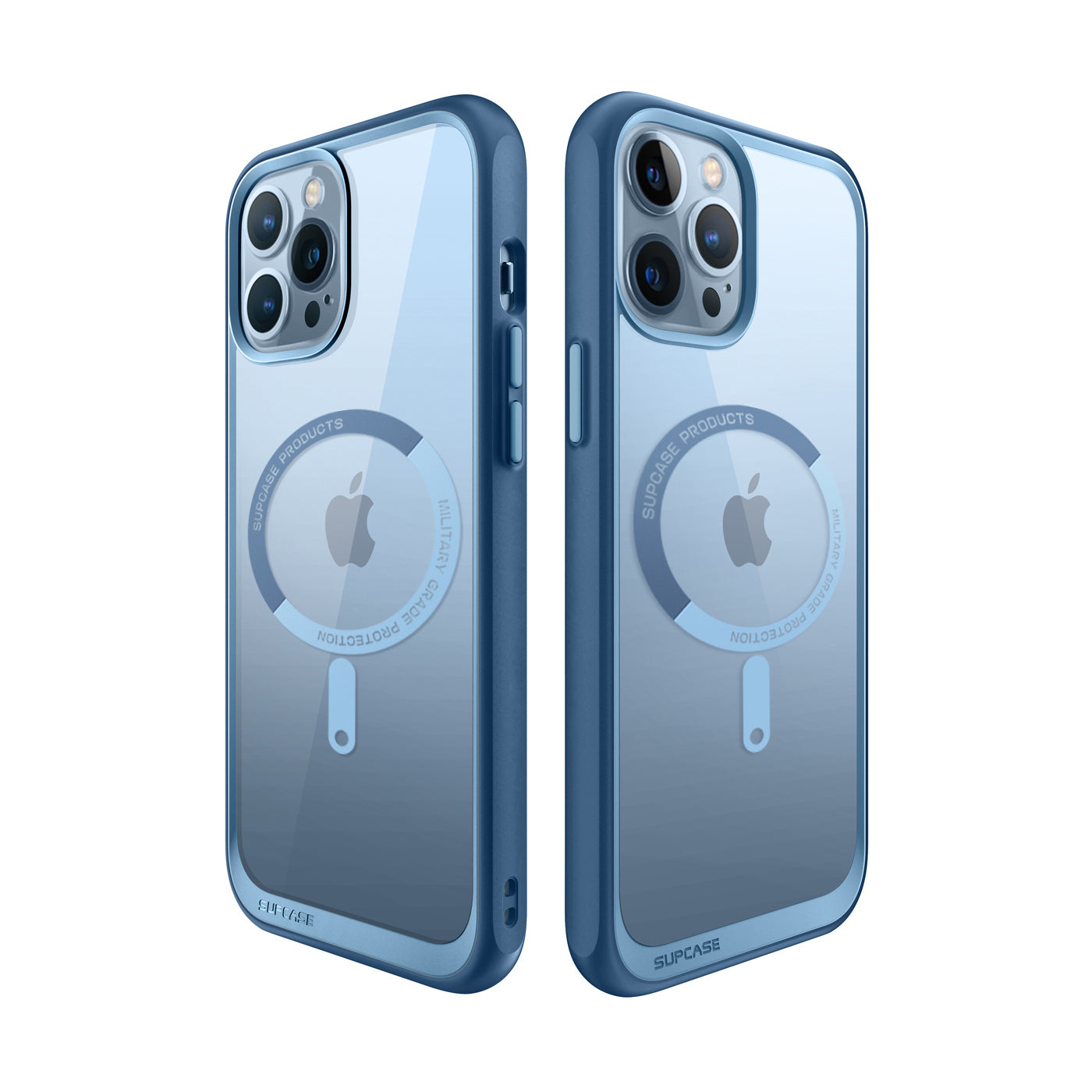 iPhone 13 Pro Max Case 6.7 Inch - Unicorn Beetle MAG Slim Clear Protective Cover with MagSafe Compatible in Blue | Perfect for Everyday Use, Work & Travel Protection