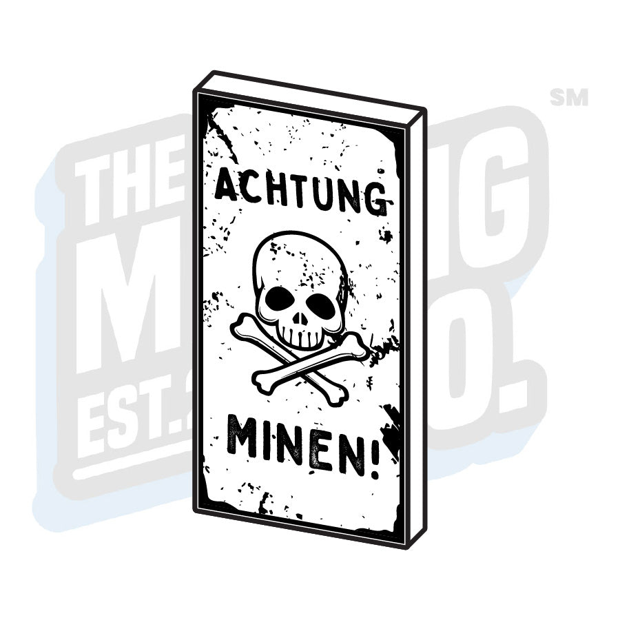 Authentic German Mine Sign Tile (2x4) - Vintage Industrial Decor for Home, Office & Man Cave | Perfect for Mining History Enthusiasts & Unique Wall Art